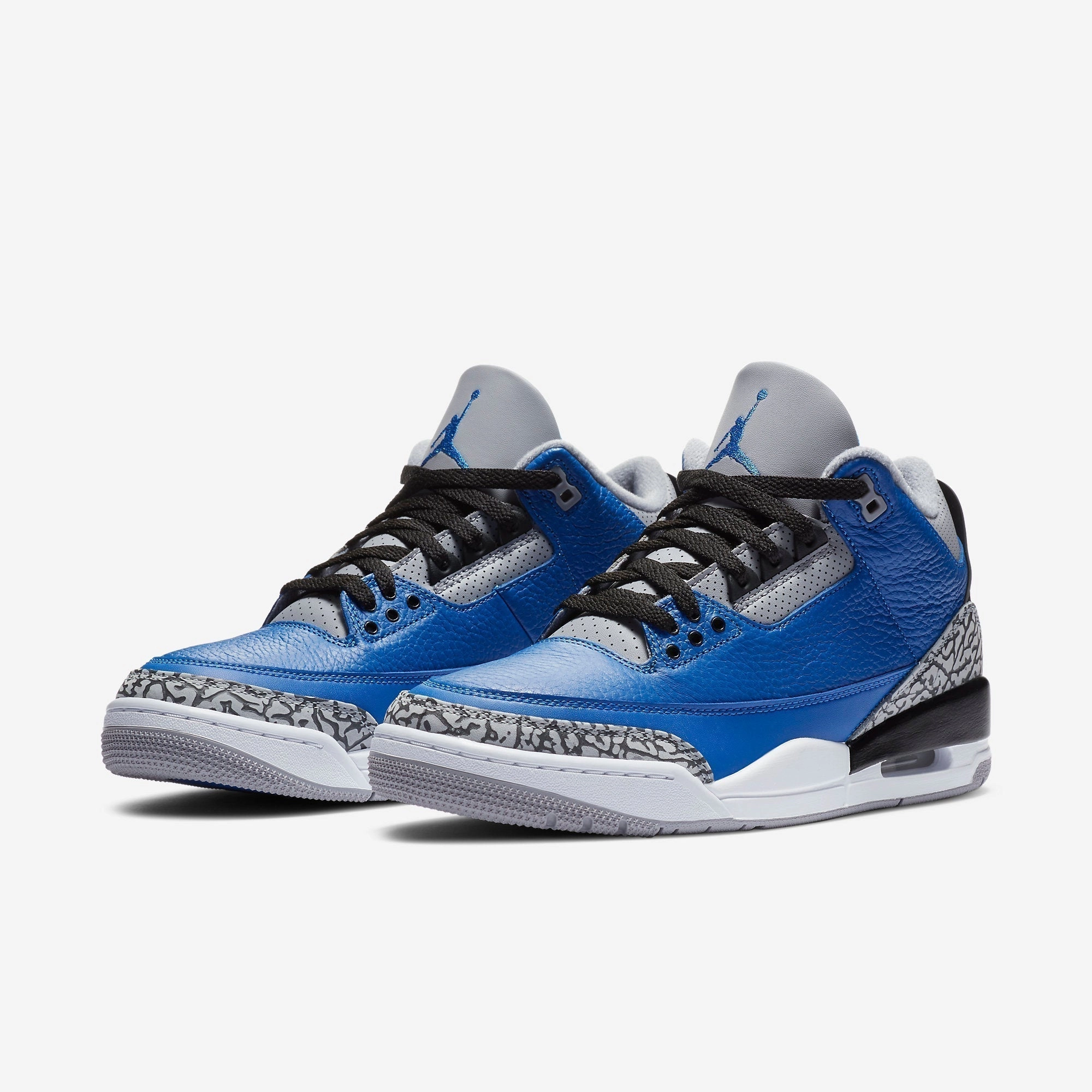 (Men's) Air Jordan 3 Retro 'Varsity Royal Cement' (2020) CT8532-400 Air Jordan 3 Retro Throwback Sneakers