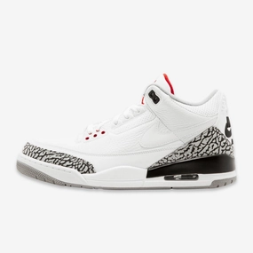(Men's) Air Jordan 3 Retro JTH NRG 'Super Bowl White Cement' (2018) AV6683-160 Air Jordan 3 retro sneakers with throwback vibe