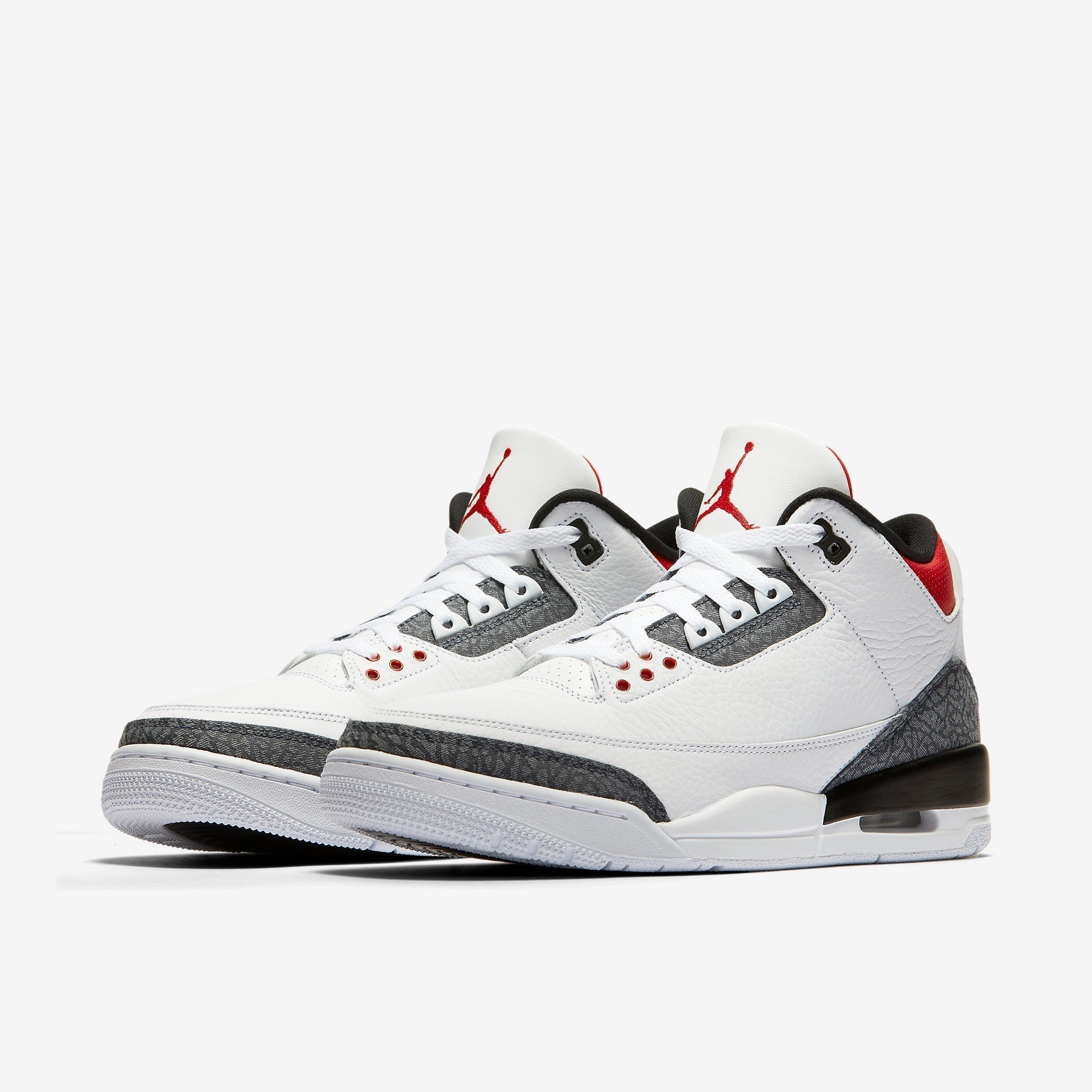 (Men's) Air Jordan 3 Retro SE 'Denim Fire Red' (2020) CZ6431-100 Air Jordan 3 Retro Throwback Sneakers
