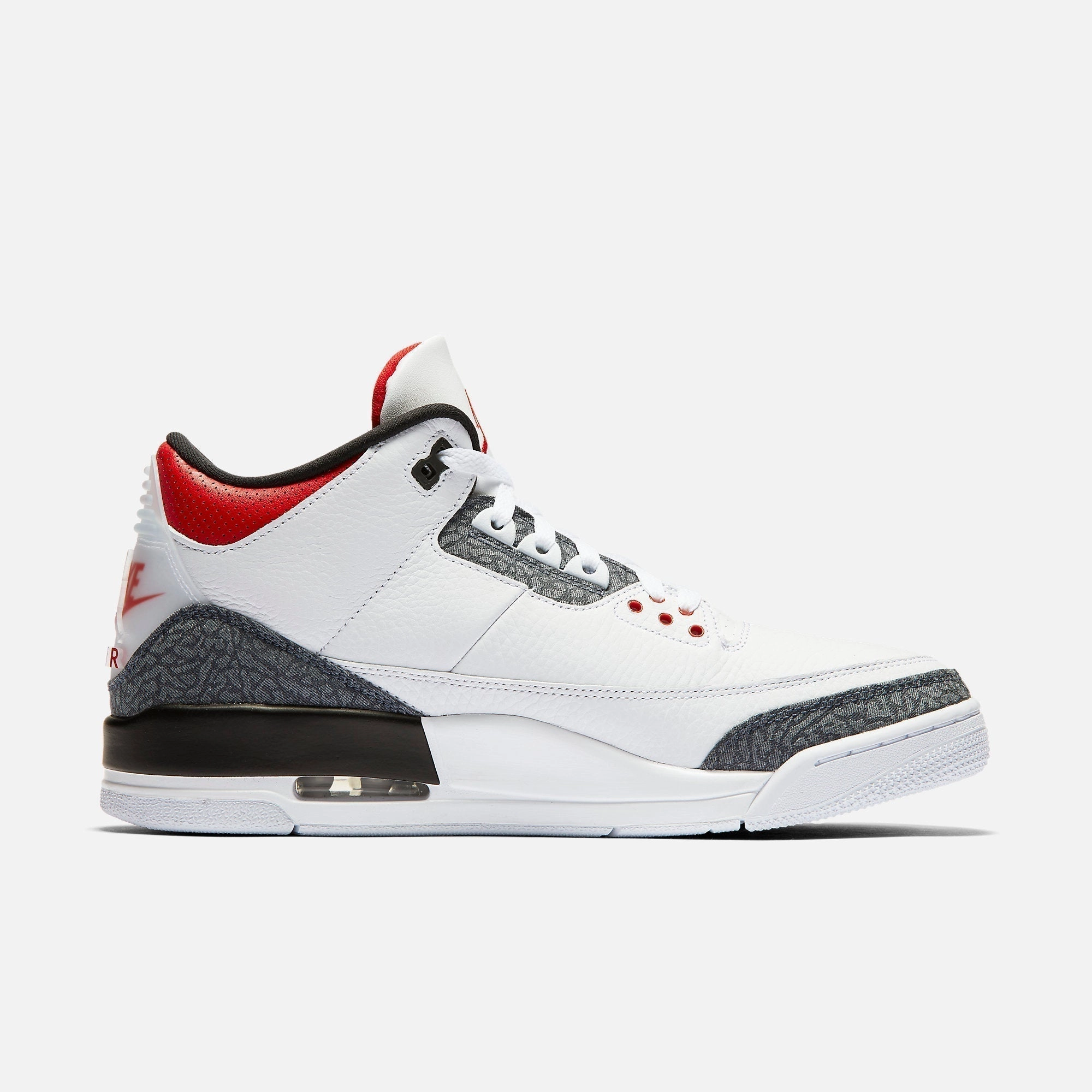 (Men's) Air Jordan 3 Retro SE 'Denim Fire Red' (2020) CZ6431-100 Air Jordan 3 Retro Throwback Sneakers