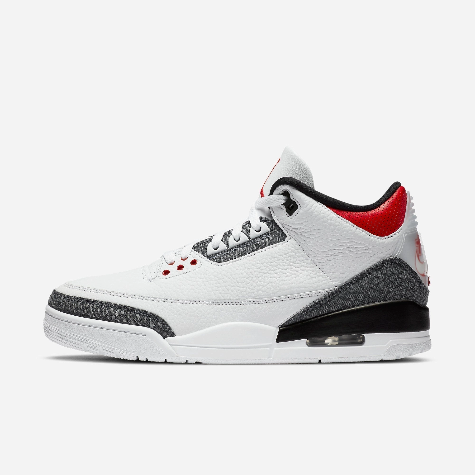 (Men's) Air Jordan 3 Retro SE-T 'Japan Denim Fire Red' (2020) CZ6433-100 Air Jordan 3 retro sneakers with throwback vibe