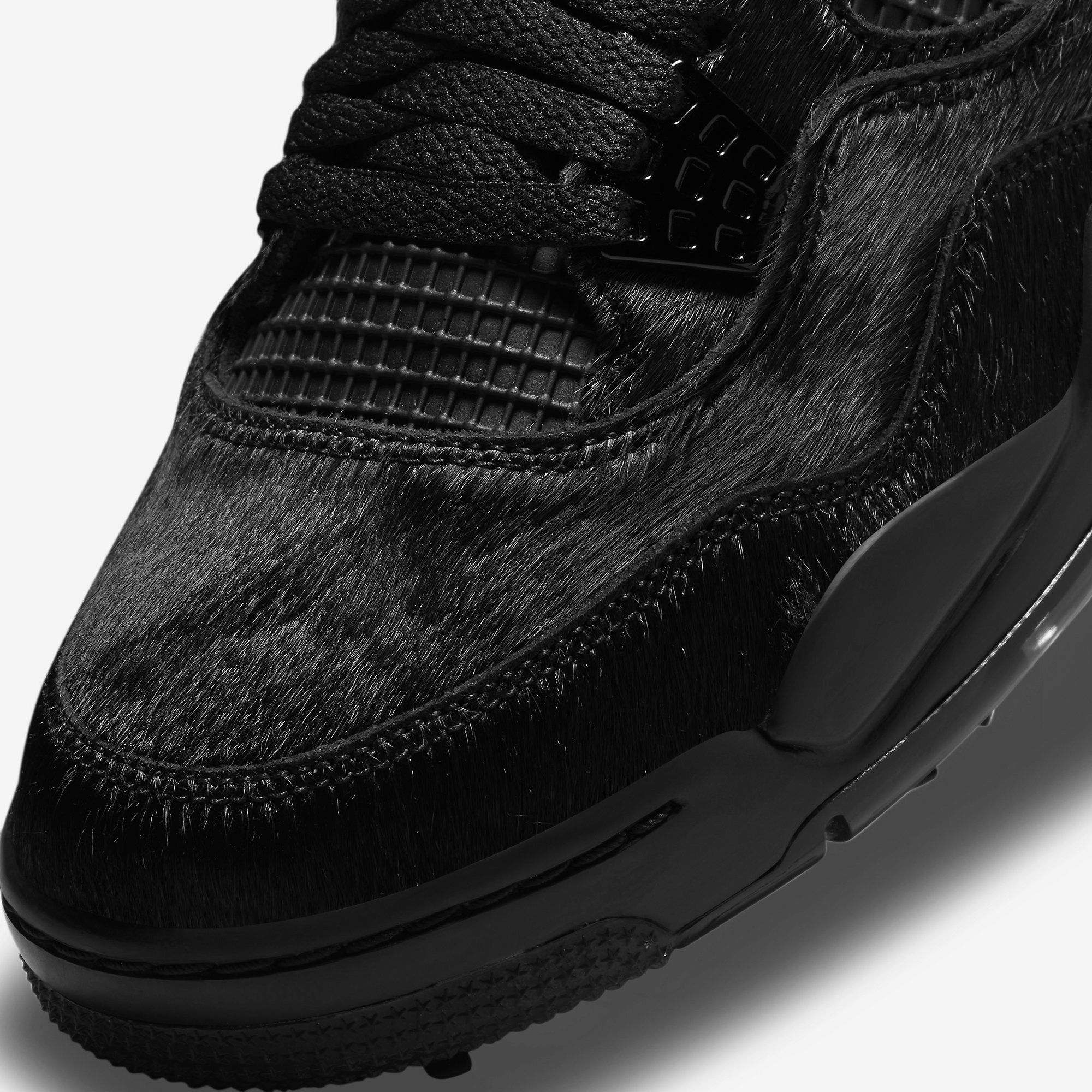 (Men's) Air Jordan 4 Golf 'Black Cat Pony Hair' (2021) CU9981-001 Air Jordan 4 Visible Air Unit Sneakers