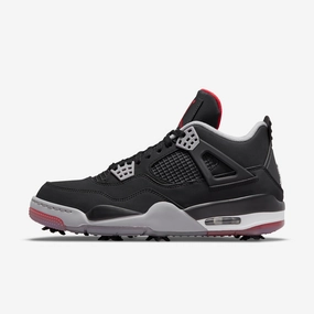 (Men's) Air Jordan 4 Golf 'Bred' (2021) CU9981-002 Air Jordan 4 sneakers with visible air unit
