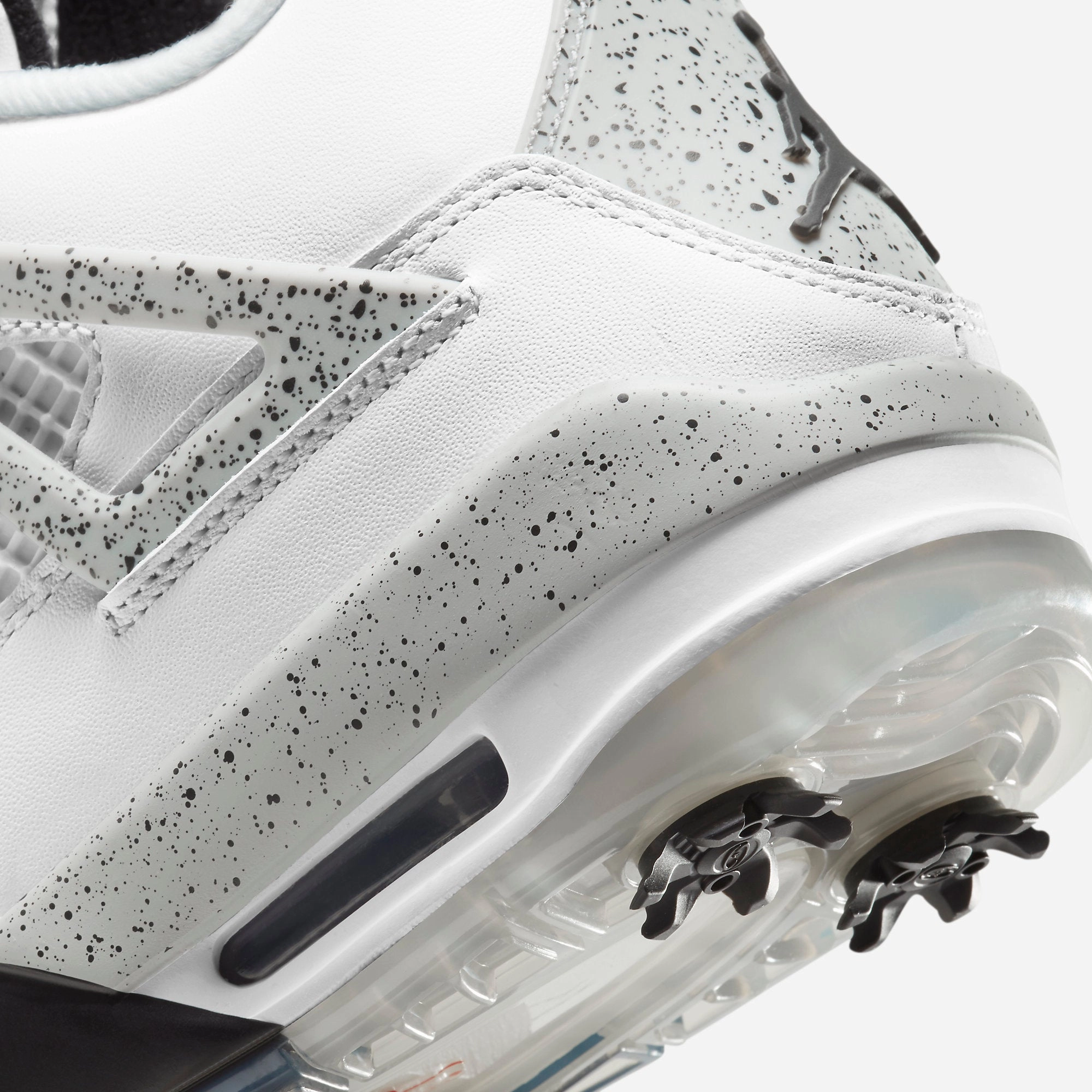 (Men's) Air Jordan 4 Golf 'White Cement' (2021) CU9981-100 Air Jordan 4 Visible Air Unit Sneakers