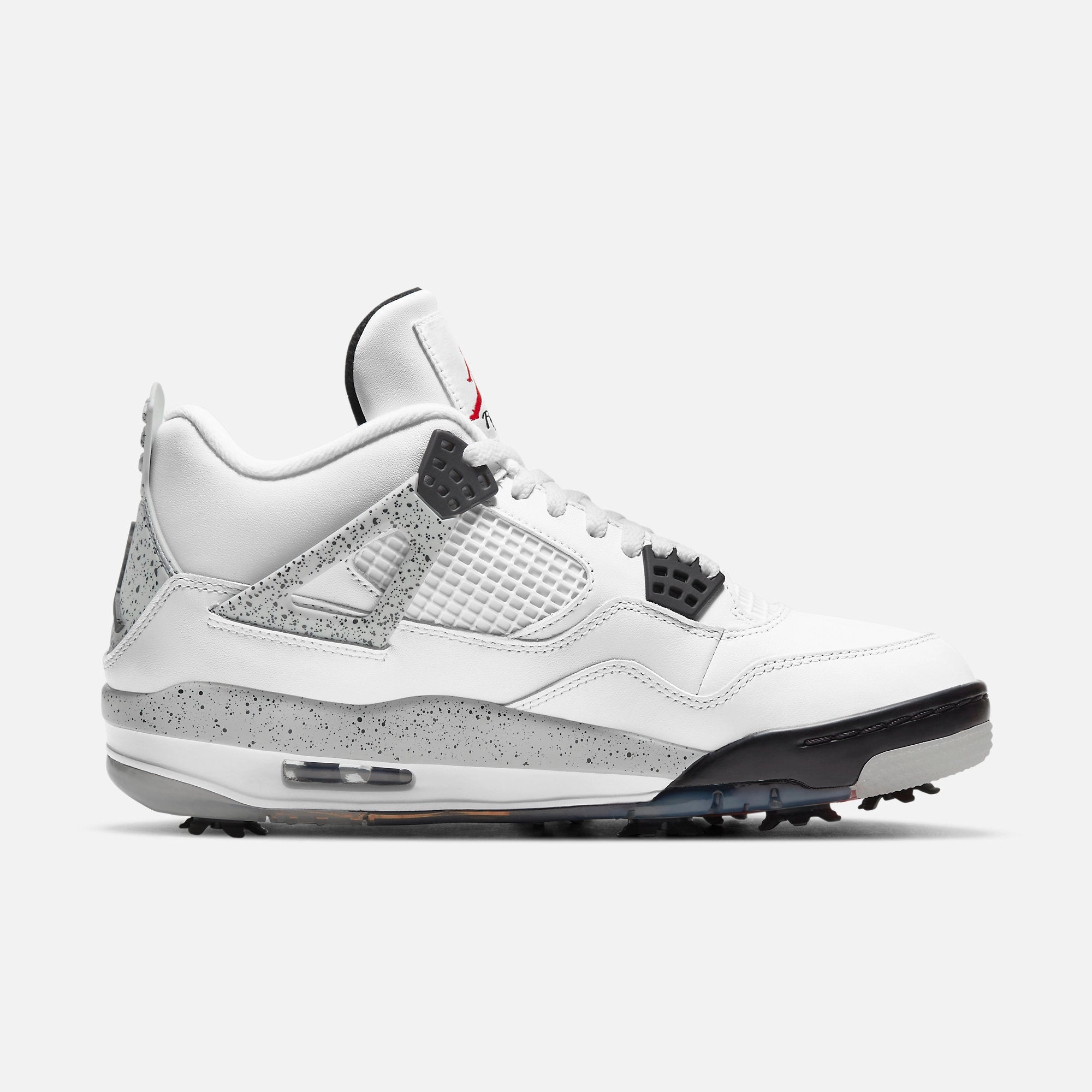 (Men's) Air Jordan 4 Golf 'White Cement' (2021) CU9981-100 Air Jordan 4 Visible Air Unit Sneakers
