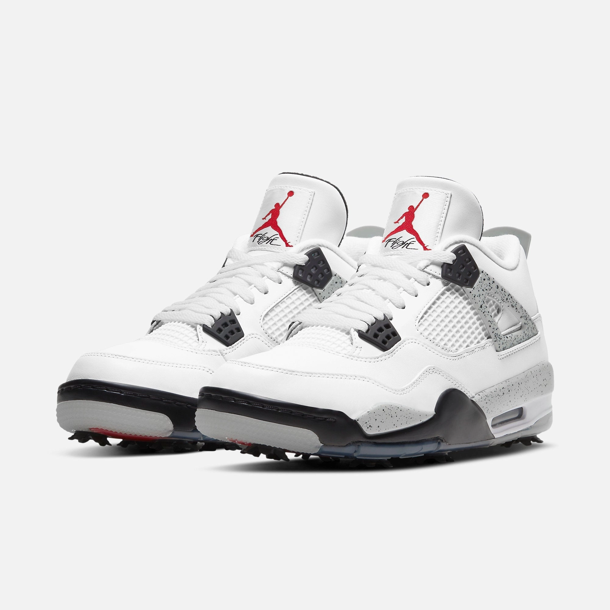 (Men's) Air Jordan 4 Golf 'White Cement' (2021) CU9981-100 Air Jordan 4 Visible Air Unit Sneakers