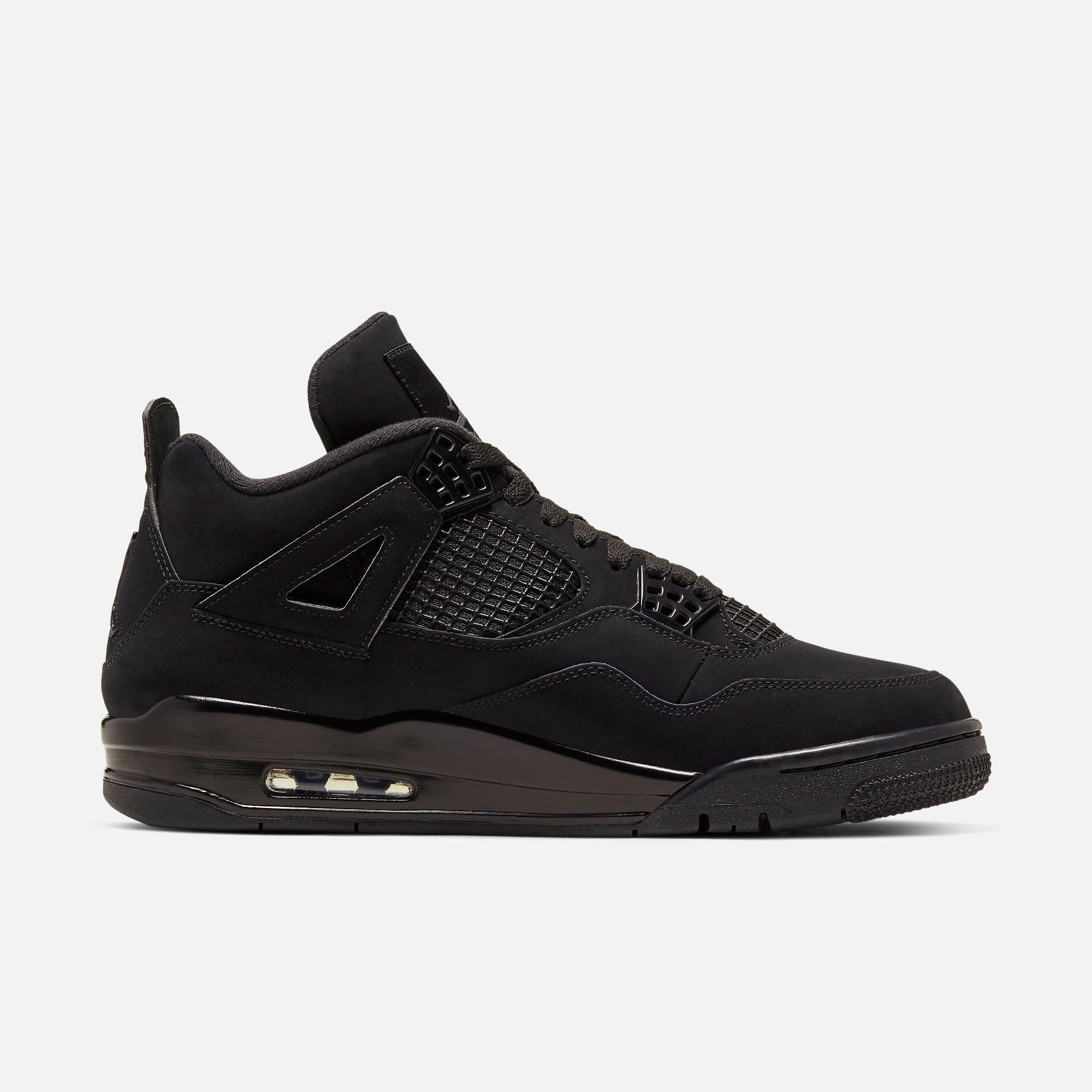 (Men's) Air Jordan 4 Retro 'Black Cat' (2020) CU1110-010 Air Jordan 4 Visible Air Unit Sneakers