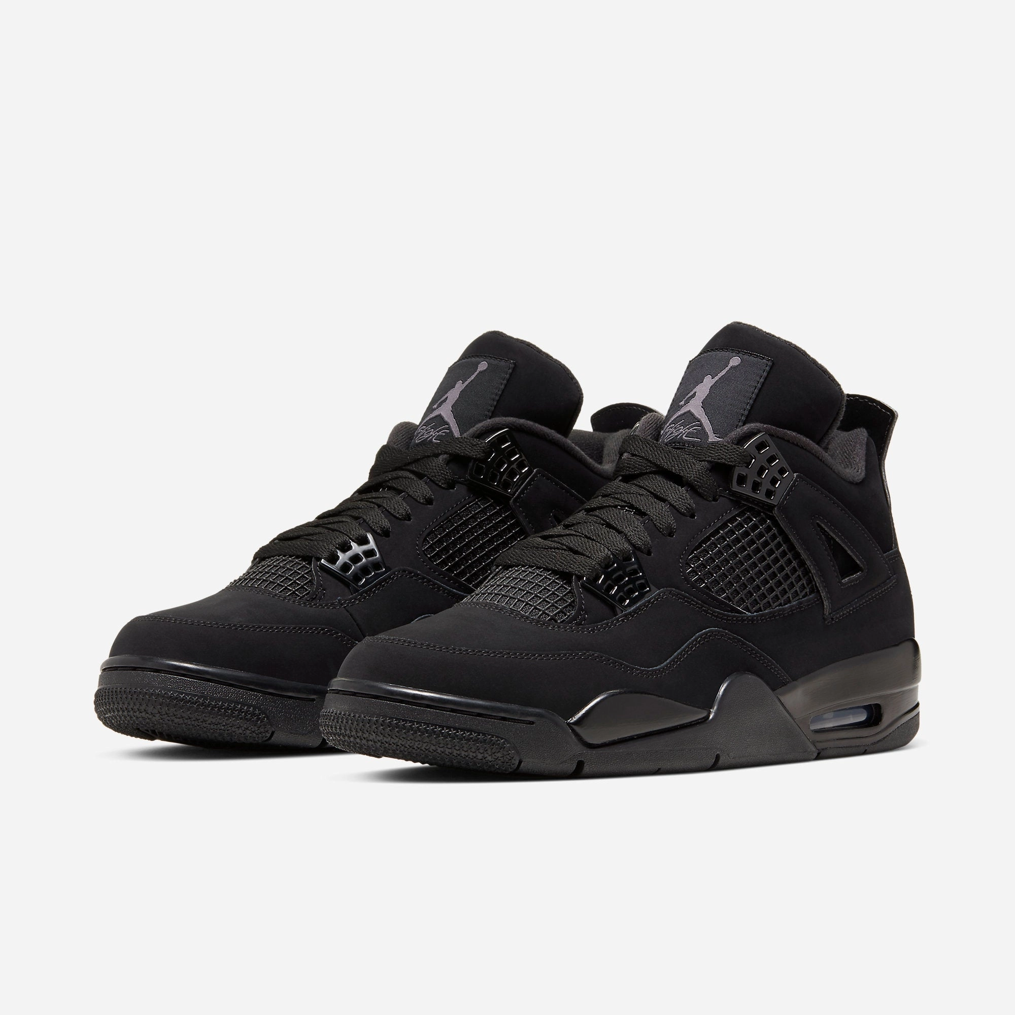 (Men's) Air Jordan 4 Retro 'Black Cat' (2020) CU1110-010 Air Jordan 4 Visible Air Unit Sneakers