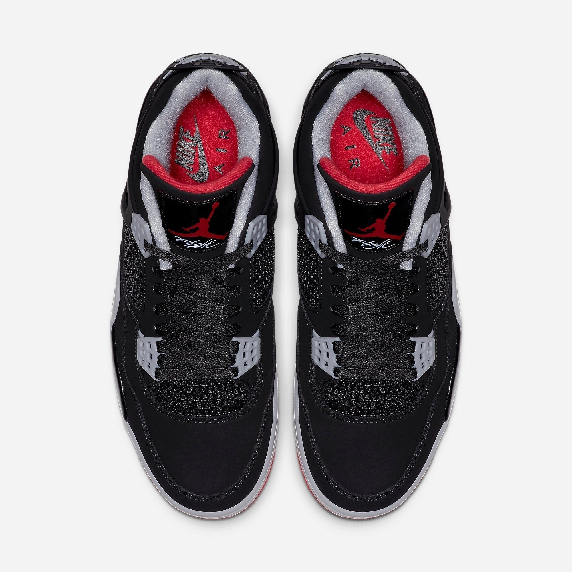 (Men's) Air Jordan 4 Retro 'Bred' (2019) 308497-060 Air Jordan 4 Visible Air Unit Sneakers