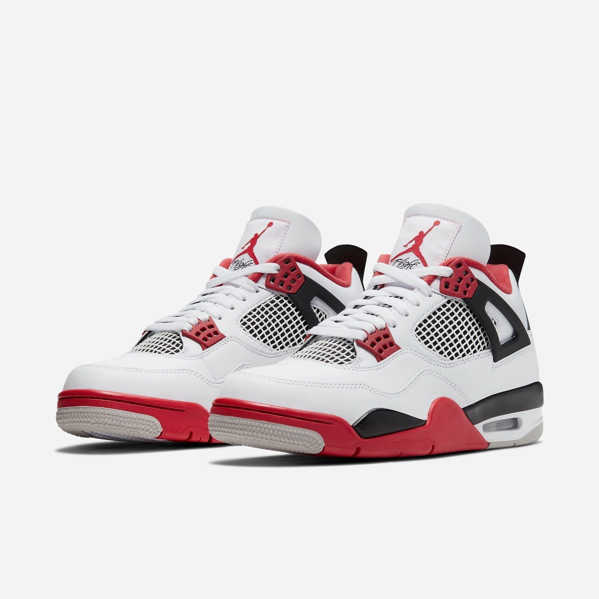(Men's) Air Jordan 4 Retro 'Fire Red' (2020) DC7770-160 Air Jordan 4 Visible Air Unit Sneakers