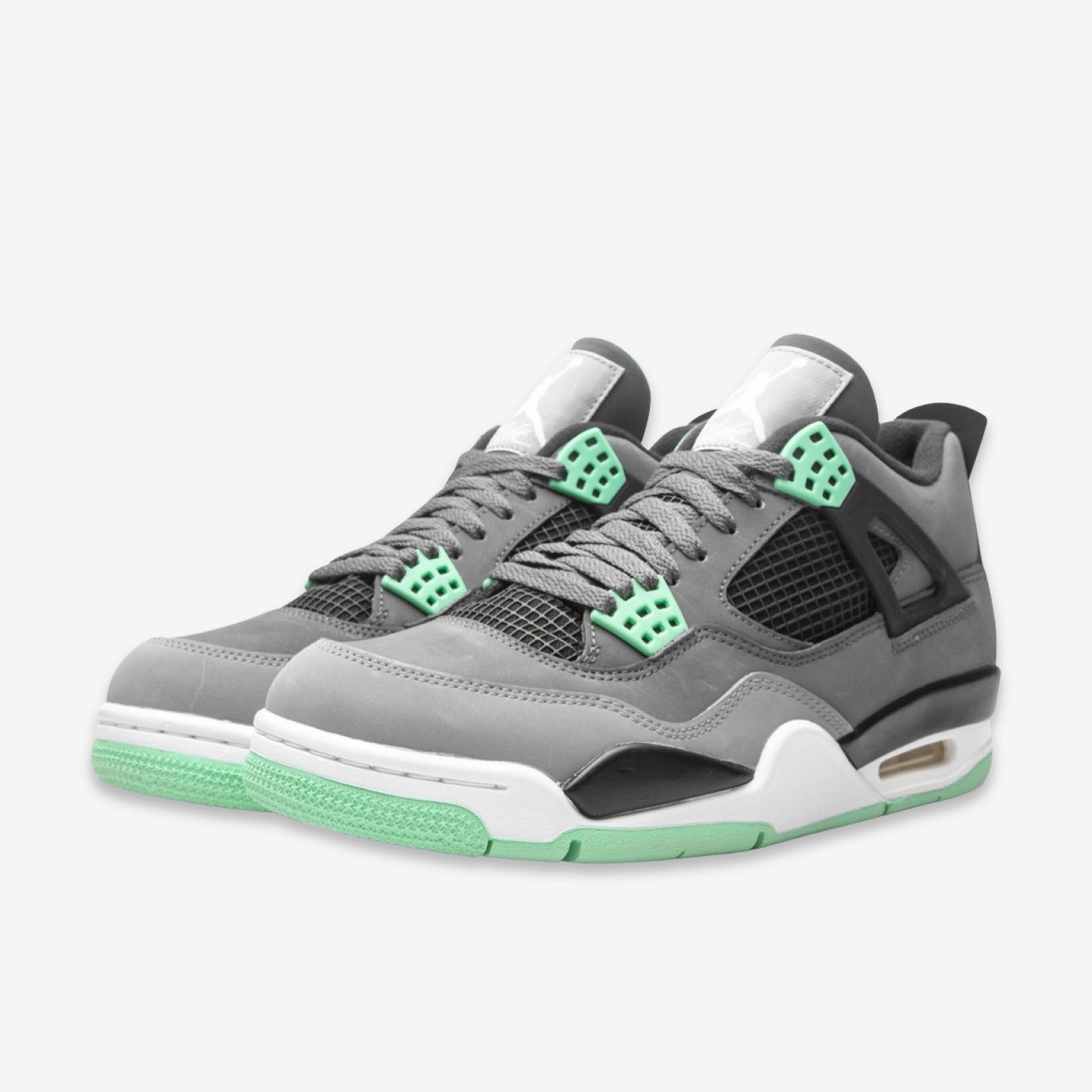 (Men's) Air Jordan 4 Retro 'Green Glow' (2013) 308497-033 Air Jordan 4 Visible Air Unit Sneakers