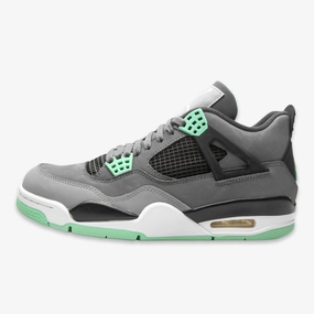 (Men's) Air Jordan 4 Retro 'Green Glow' (2013) 308497-033 Air Jordan 4 sneakers with visible air unit
