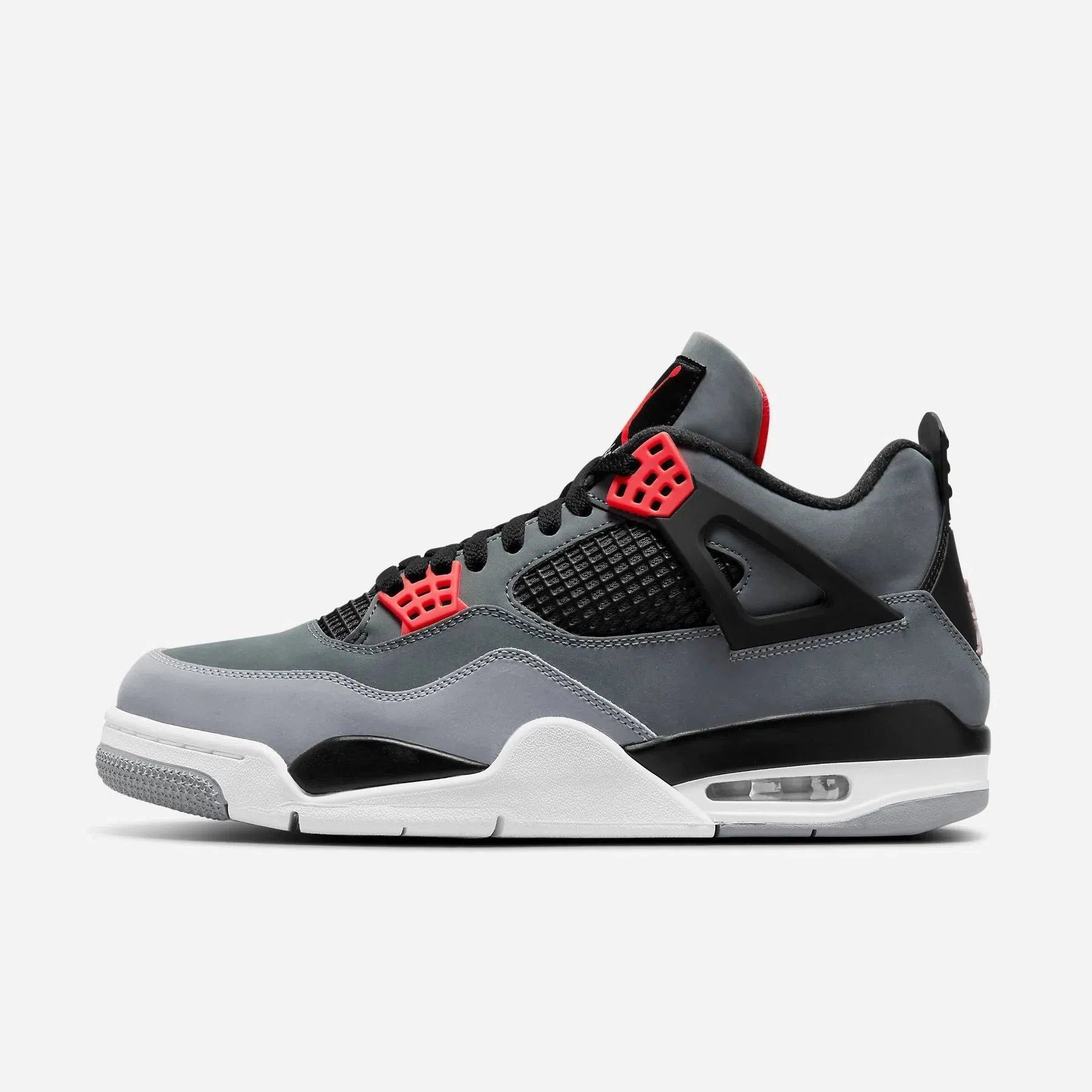 (Men's) Air Jordan 4 Retro 'Infrared' (2022) DH6927-061 Air Jordan 4 sneakers with visible air unit