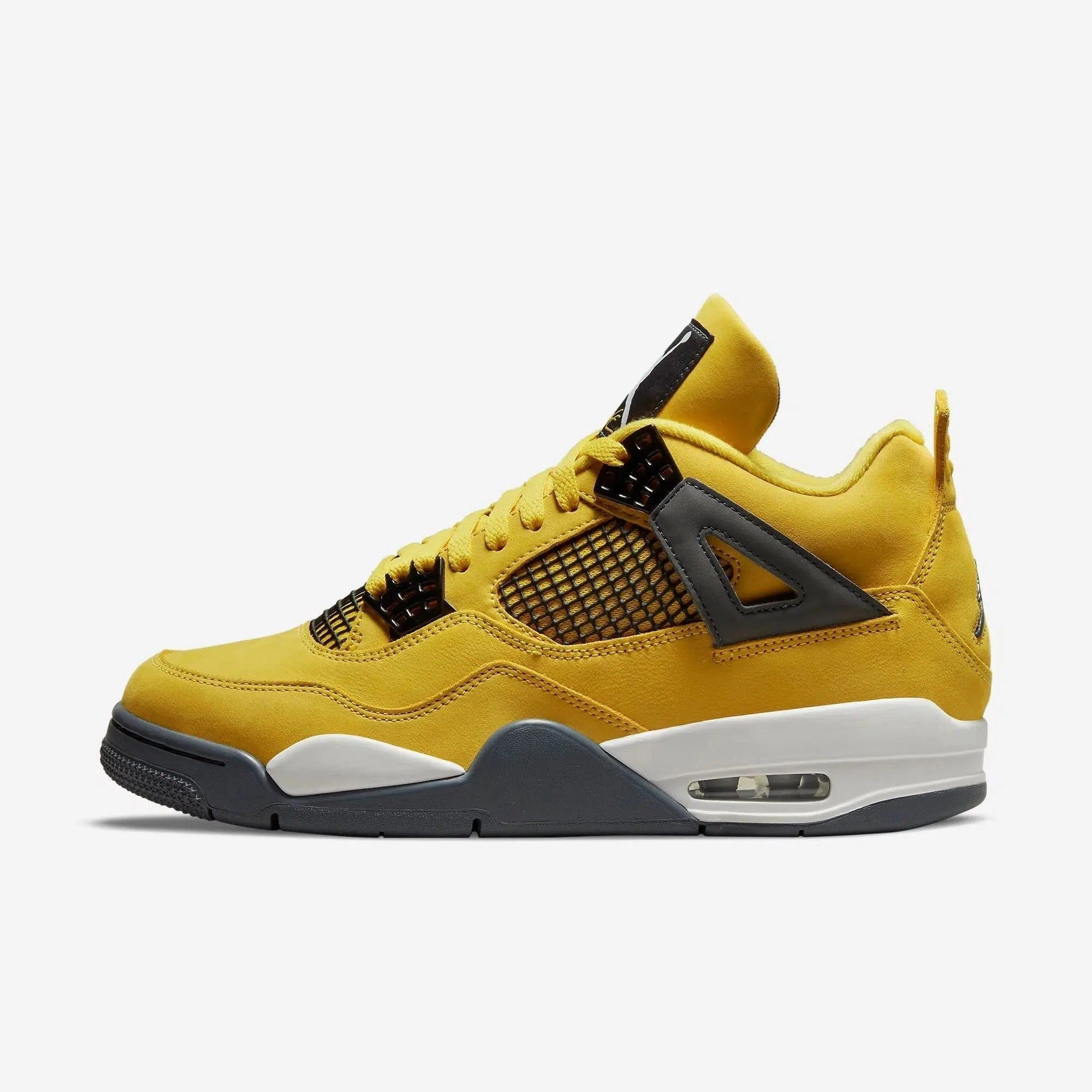 (Men's) Air Jordan 4 Retro 'Lightning' (2021) CT8527-700 Air Jordan 4 sneakers with visible air unit