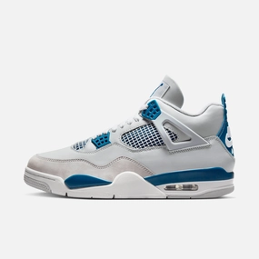 (Men's) Air Jordan 4 Retro 'Military Blue / Industrial Blue' (2024) FV5029-141 Air Jordan 4 sneakers with visible air unit