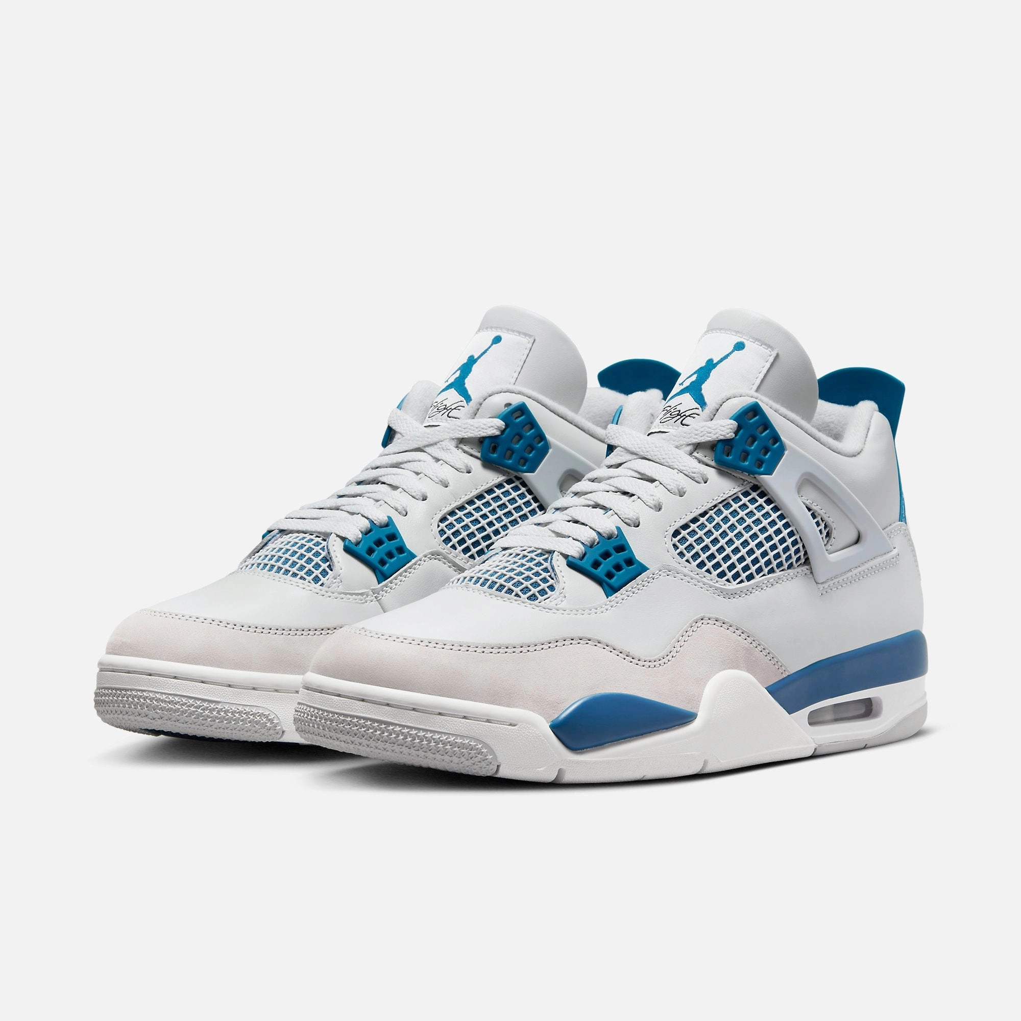 (Men's) Air Jordan 4 Retro 'Military Blue / Industrial Blue' (2024) FV5029-141 Air Jordan 4 Visible Air Unit Sneakers