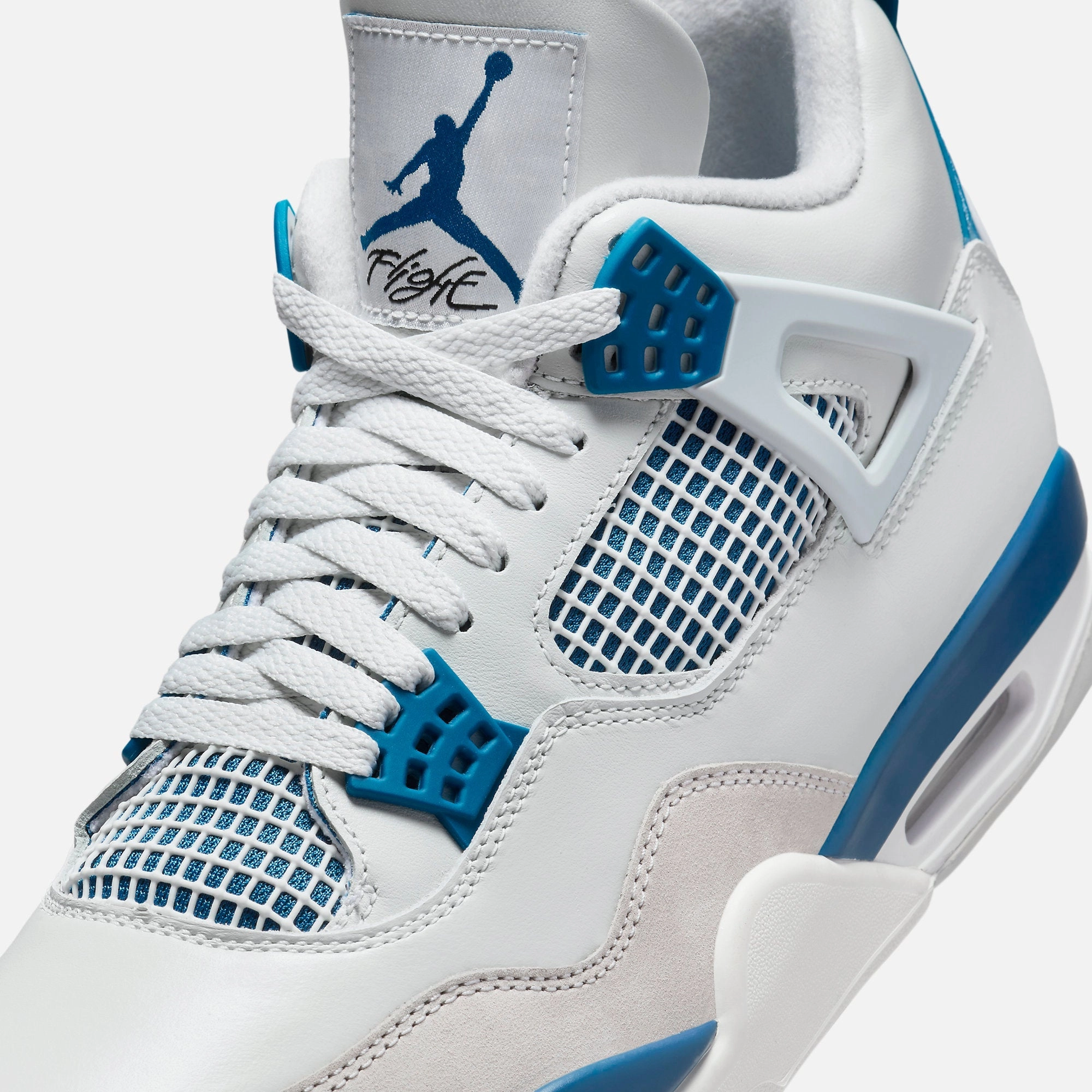 (Men's) Air Jordan 4 Retro 'Military Blue / Industrial Blue' (2024) FV5029-141 Air Jordan 4 Visible Air Unit Sneakers