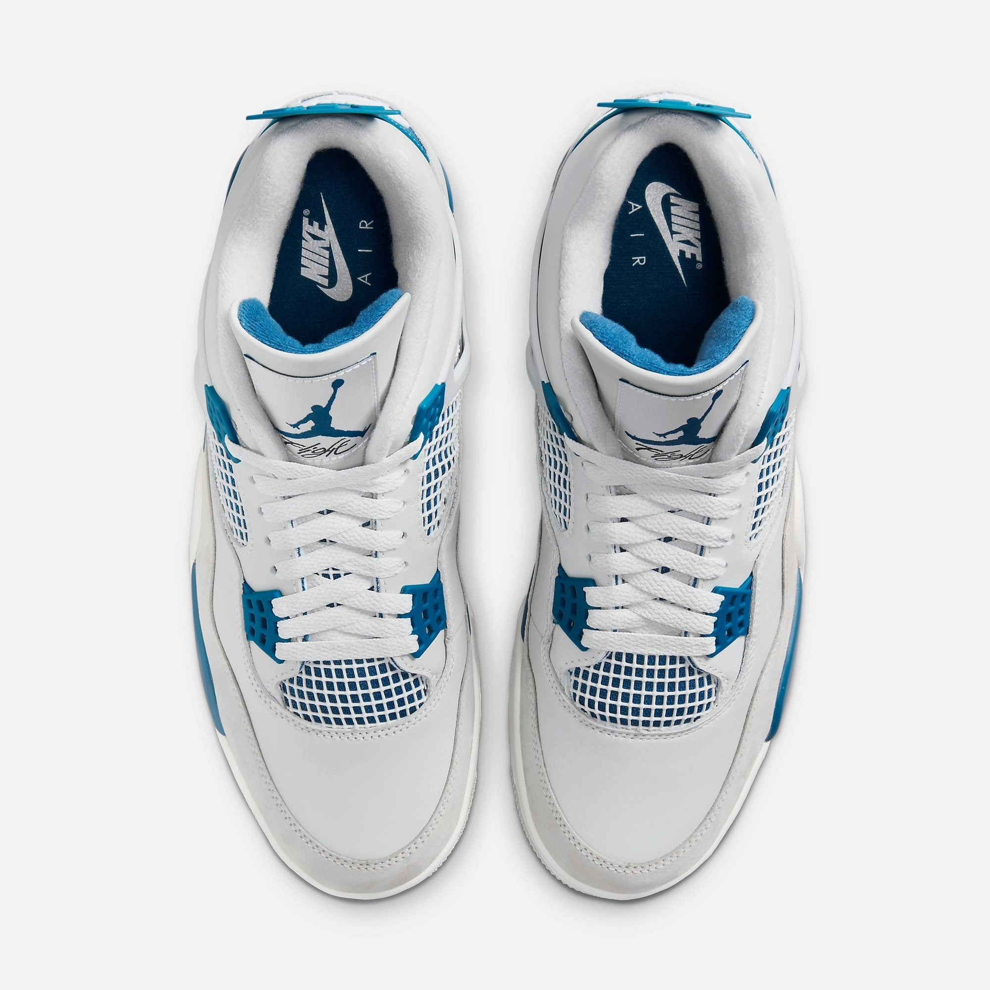(Men's) Air Jordan 4 Retro 'Military Blue / Industrial Blue' (2024) FV5029-141 Air Jordan 4 Visible Air Unit Sneakers