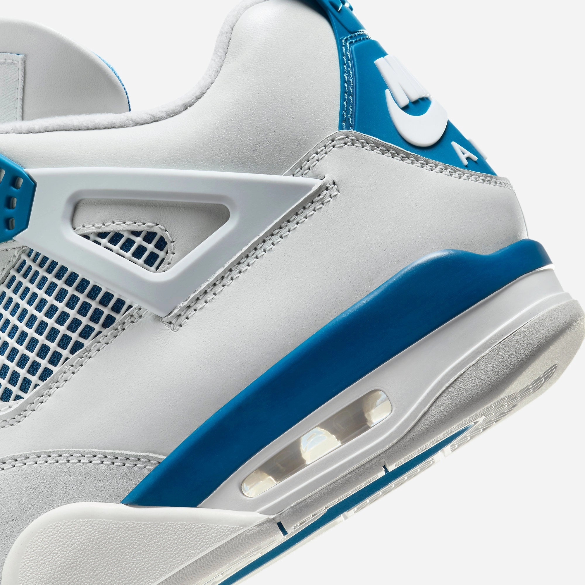 (Men's) Air Jordan 4 Retro 'Military Blue / Industrial Blue' (2024) FV5029-141 Air Jordan 4 Visible Air Unit Sneakers