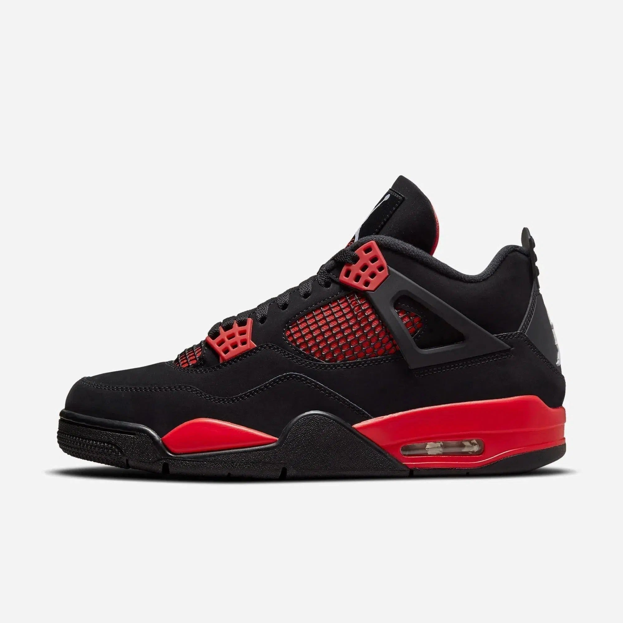 (Men's) Air Jordan 4 Retro 'Red Thunder' (2022) CT8527-016 Air Jordan 4 sneakers with visible air unit