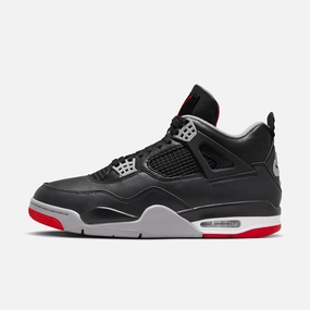 (Men's) Air Jordan 4 Retro 'Reimagined Bred' (2024) FV5029-006 Air Jordan 4 sneakers with visible air unit