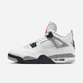 (Men's) Air Jordan 4 Retro 'Reimagined White Cement' (2025) FV5029-100 Air Jordan 4 sneakers with visible air unit