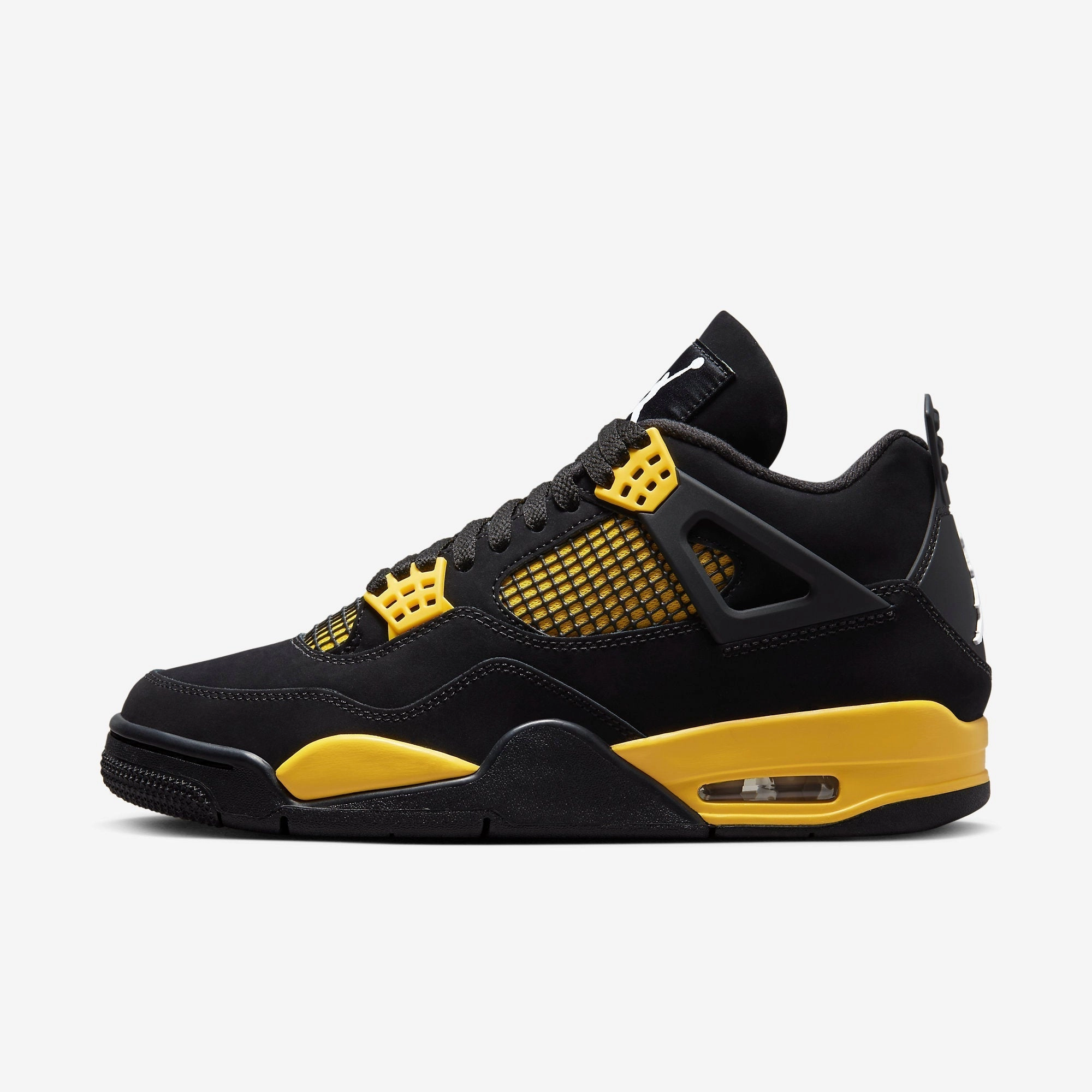 (Men's) Air Jordan 4 Retro 'Thunder' (2023) DH6927-017 Air Jordan 4 sneakers with visible air unit