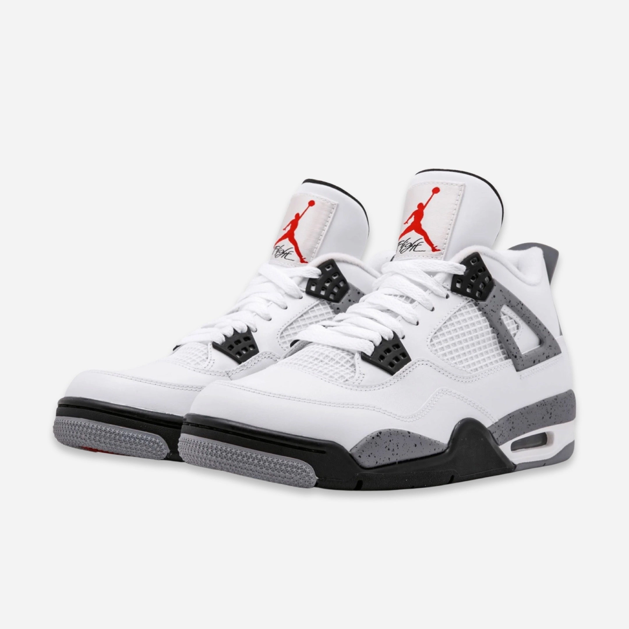 (Men's) Air Jordan 4 Retro 'White Cement' (2012) 308497-103 Air Jordan 4 Visible Air Unit Sneakers