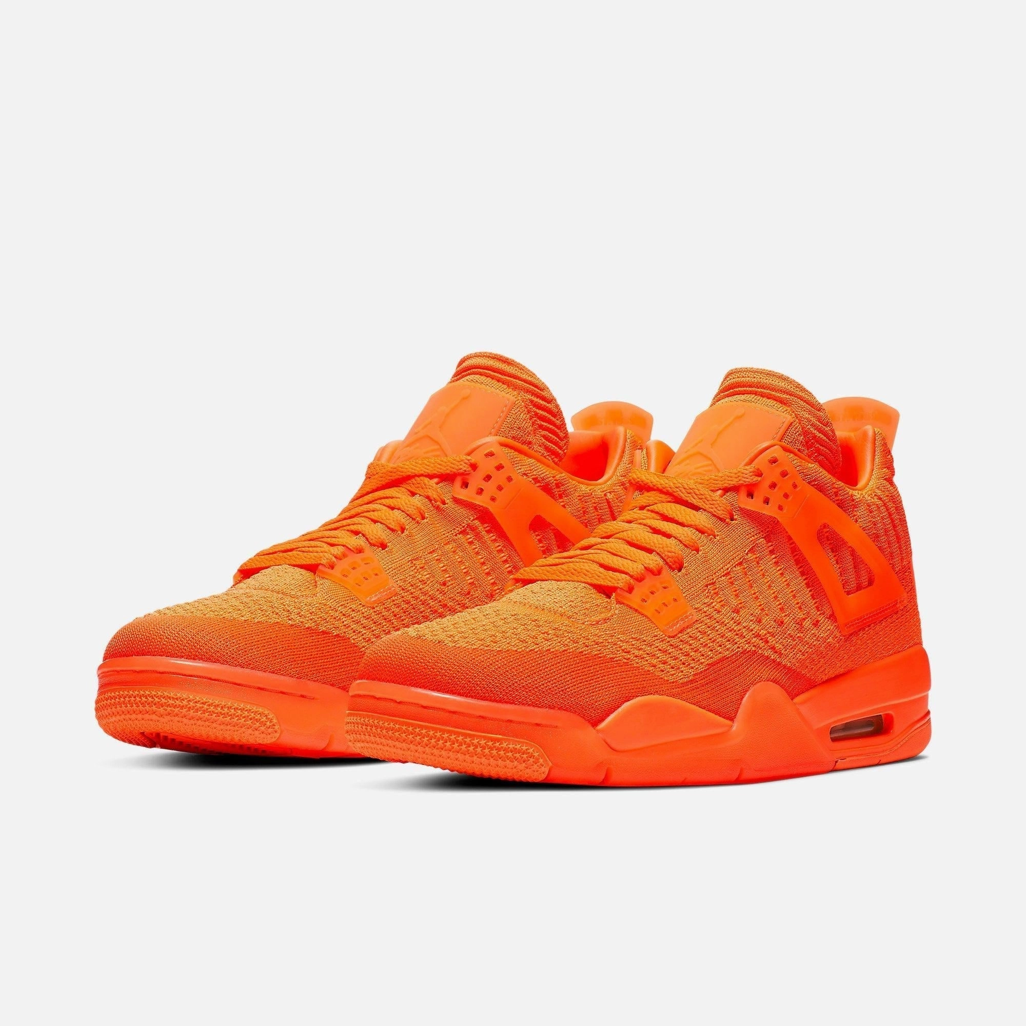 (Men's) Air Jordan 4 Retro Flyknit 'Total Orange' (2019) AQ3559-800 Air Jordan 4 Visible Air Unit Sneakers