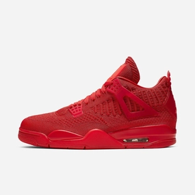 (Men's) Air Jordan 4 Retro Flyknit 'University Red' (2019) AQ3559-600 Air Jordan 4 sneakers with visible air unit