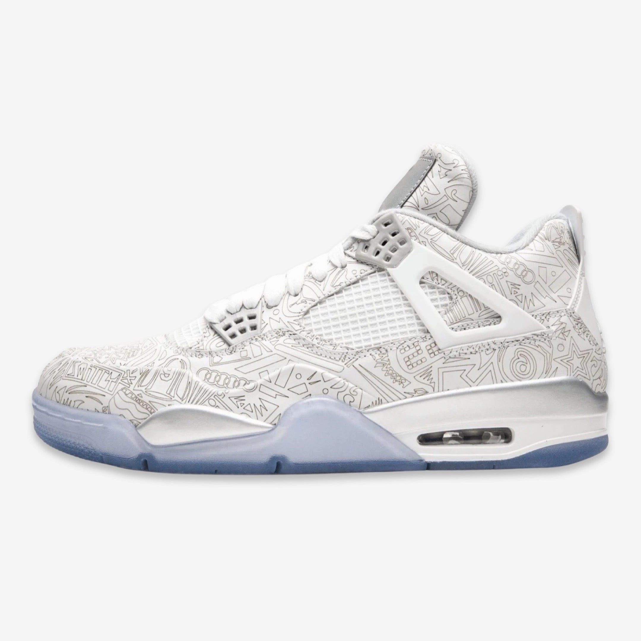 (Men's) Air Jordan 4 Retro Laser '30th Anniversary' (2015) 705333-105 Air Jordan 4 sneakers with visible air unit