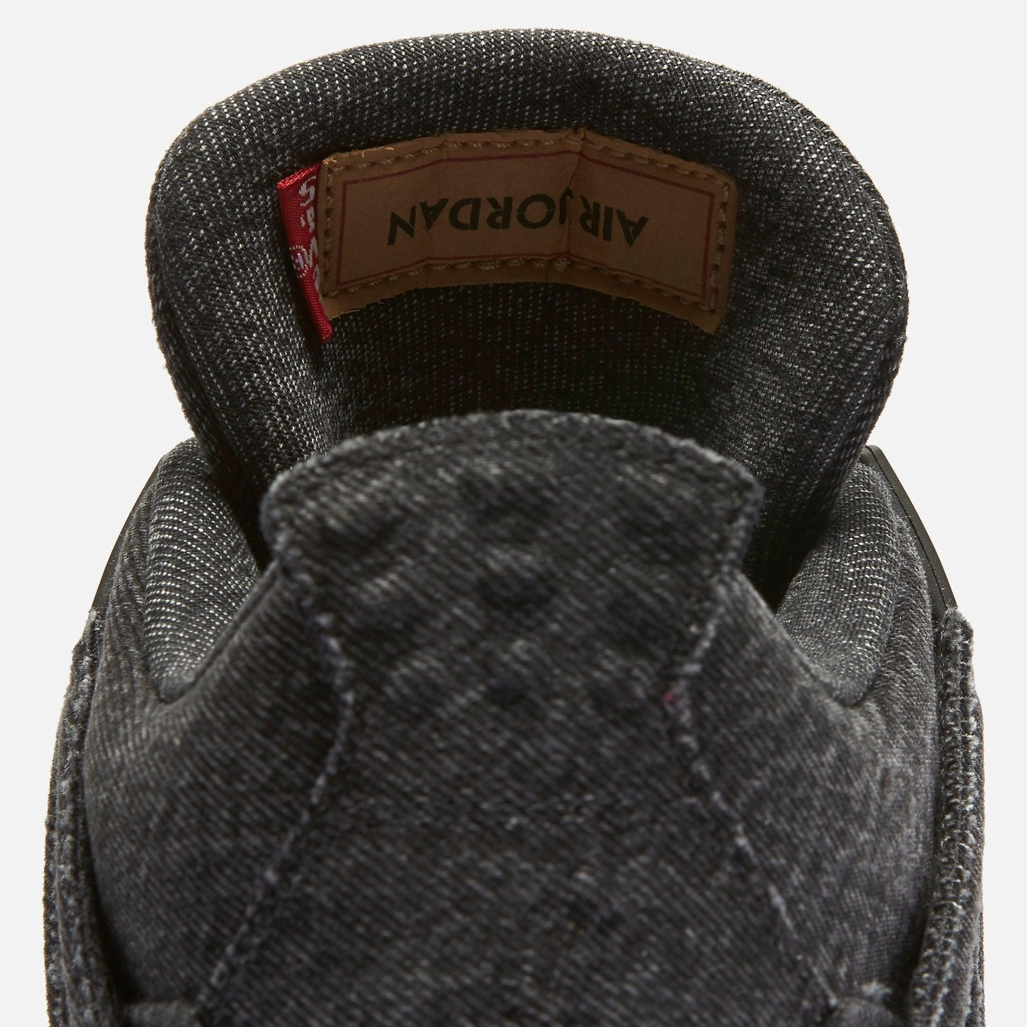 (Men's) Air Jordan 4 Retro Levi's NRG 'Black Denim' (Blank Tag) (2018) AO2571-001 Air Jordan 4 Visible Air Unit Sneakers