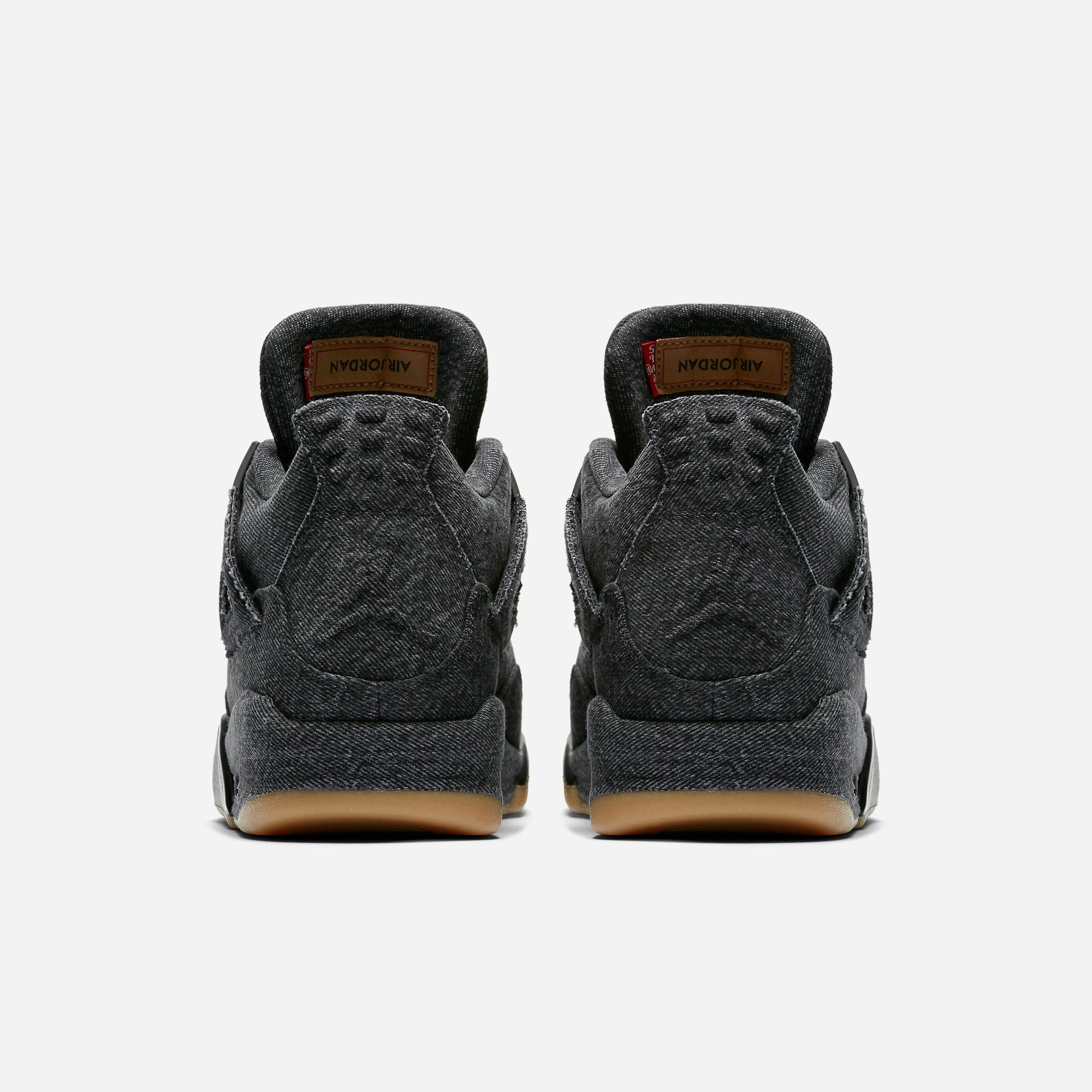 (Men's) Air Jordan 4 Retro Levi's NRG 'Black Denim' (Blank Tag) (2018) AO2571-001 Air Jordan 4 Visible Air Unit Sneakers