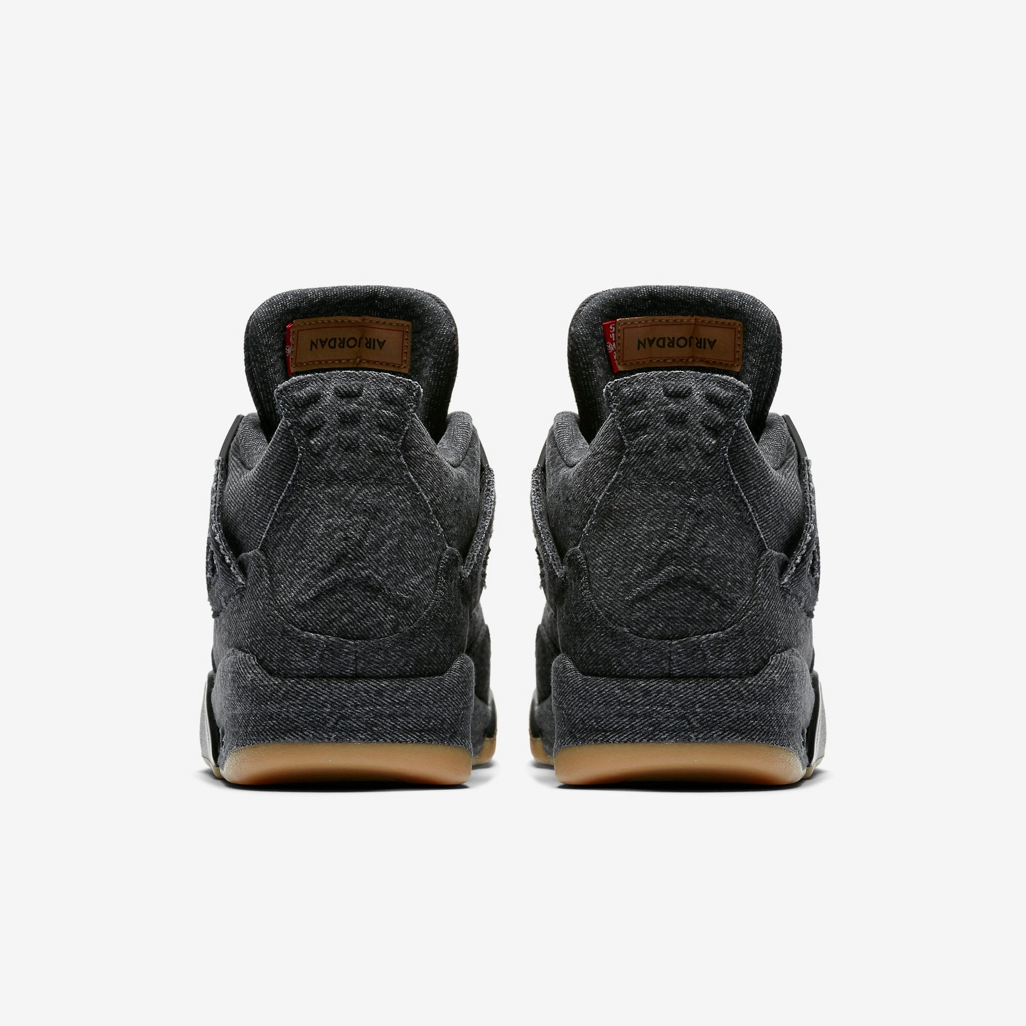 (Men's) Air Jordan 4 Retro Levi's NRG 'Black Denim' (Levi's Tag) (2018) AO2571-001 Air Jordan 4 Visible Air Unit Sneakers
