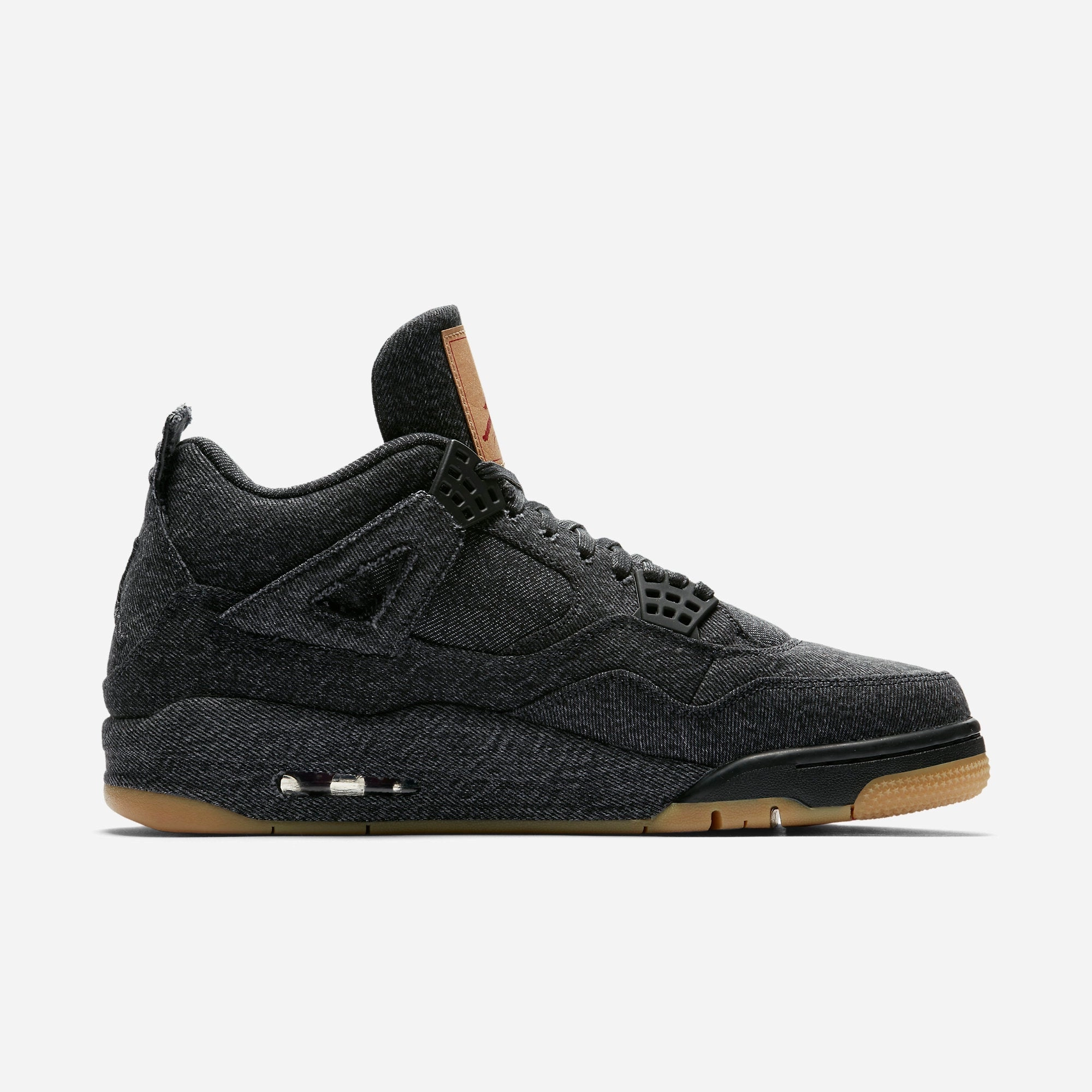 (Men's) Air Jordan 4 Retro Levi's NRG 'Black Denim' (Levi's Tag) (2018) AO2571-001 Air Jordan 4 Visible Air Unit Sneakers
