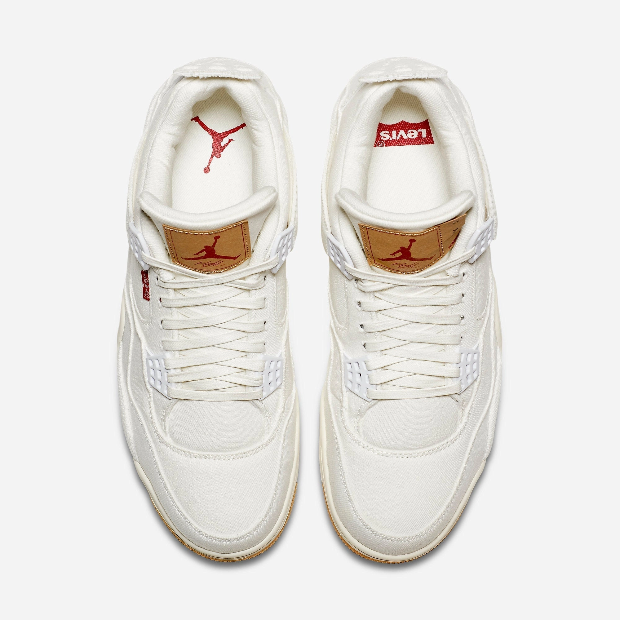 (Men's) Air Jordan 4 Retro Levi's NRG 'White Denim' (Levi's Tag) (2018) AO2571-100 Air Jordan 4 Visible Air Unit Sneakers