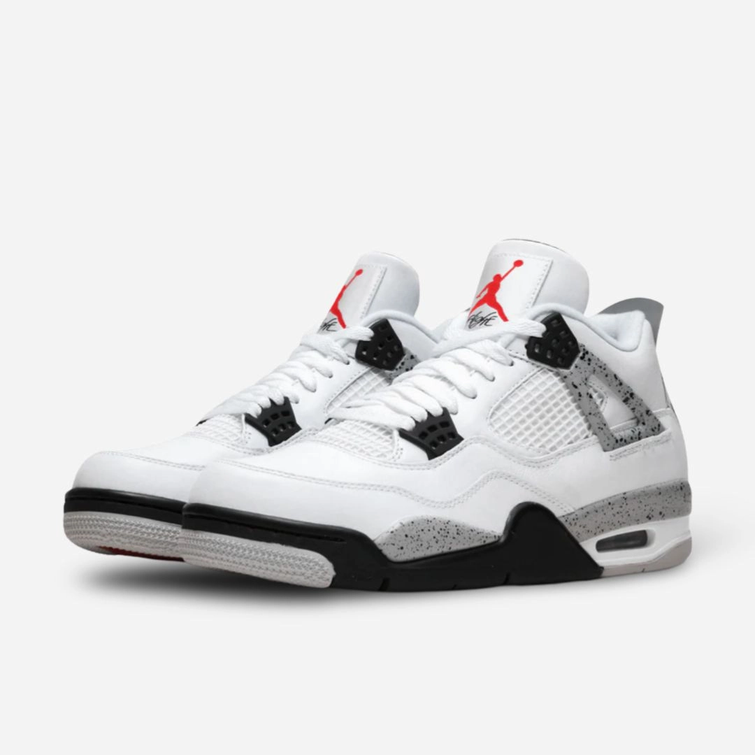 (Men's) Air Jordan 4 Retro OG 'White Cement' (2016) 840606-192 Air Jordan 4 Visible Air Unit Sneakers