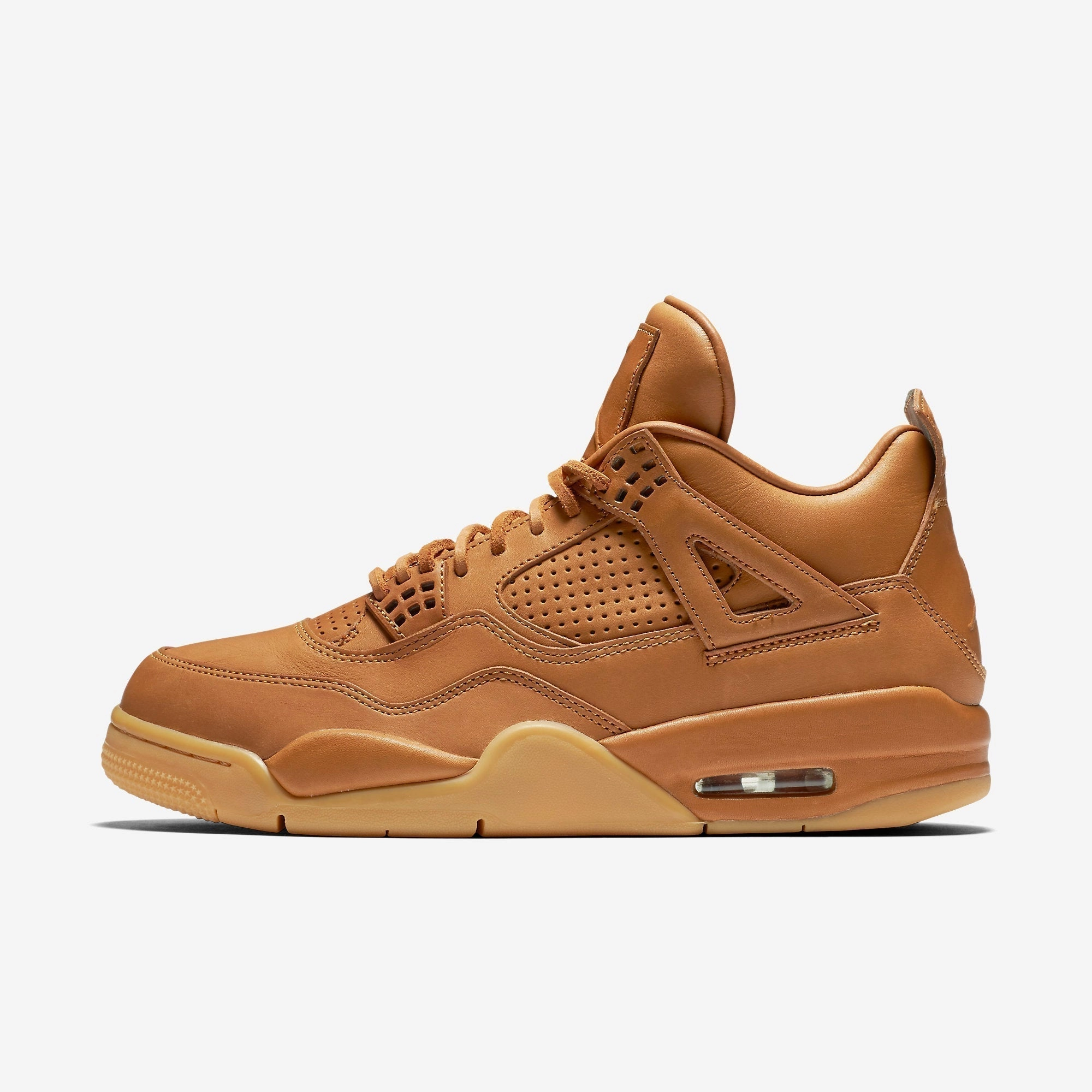 (Men's) Air Jordan 4 Retro Premium 'Pinnacle Ginger Wheat' (2016) 819139-205 Air Jordan 4 sneakers with visible air unit