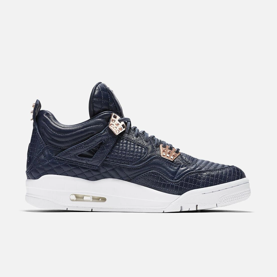 (Men's) Air Jordan 4 Retro Premium 'Pinnacle Obsidian' (2016) 819139-402 Air Jordan 4 Visible Air Unit Sneakers