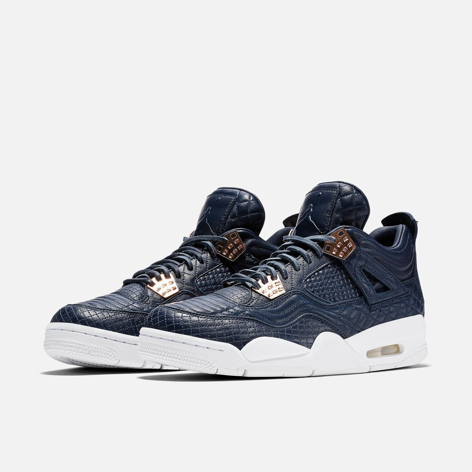 (Men's) Air Jordan 4 Retro Premium 'Pinnacle Obsidian' (2016) 819139-402 Air Jordan 4 Visible Air Unit Sneakers