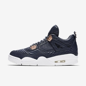 (Men's) Air Jordan 4 Retro Premium 'Pinnacle Obsidian' (2016) 819139-402 Air Jordan 4 sneakers with visible air unit