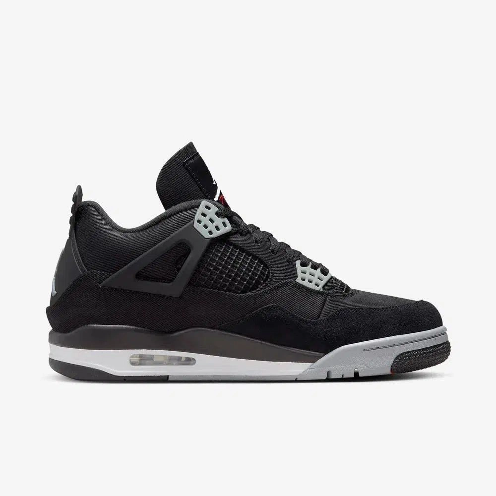 (Men's) Air Jordan 4 Retro SE 'Black Canvas' (2022) DH7138-006 Air Jordan 4 Visible Air Unit Sneakers