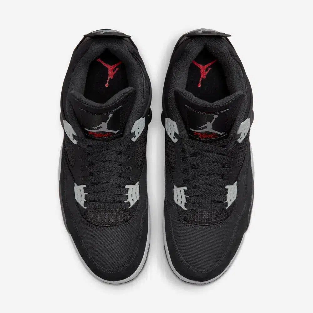 (Men's) Air Jordan 4 Retro SE 'Black Canvas' (2022) DH7138-006 Air Jordan 4 Visible Air Unit Sneakers