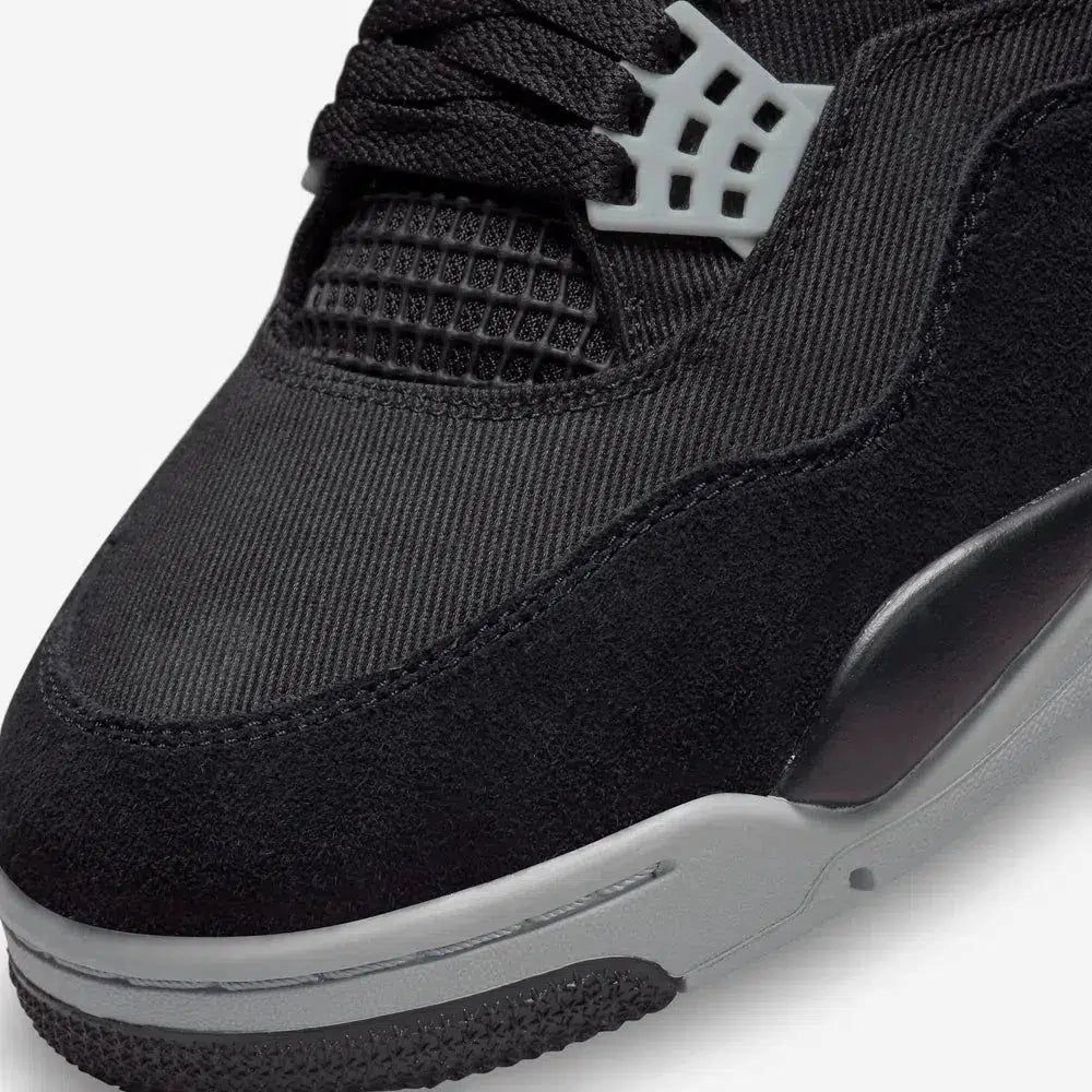 (Men's) Air Jordan 4 Retro SE 'Black Canvas' (2022) DH7138-006 Air Jordan 4 Visible Air Unit Sneakers