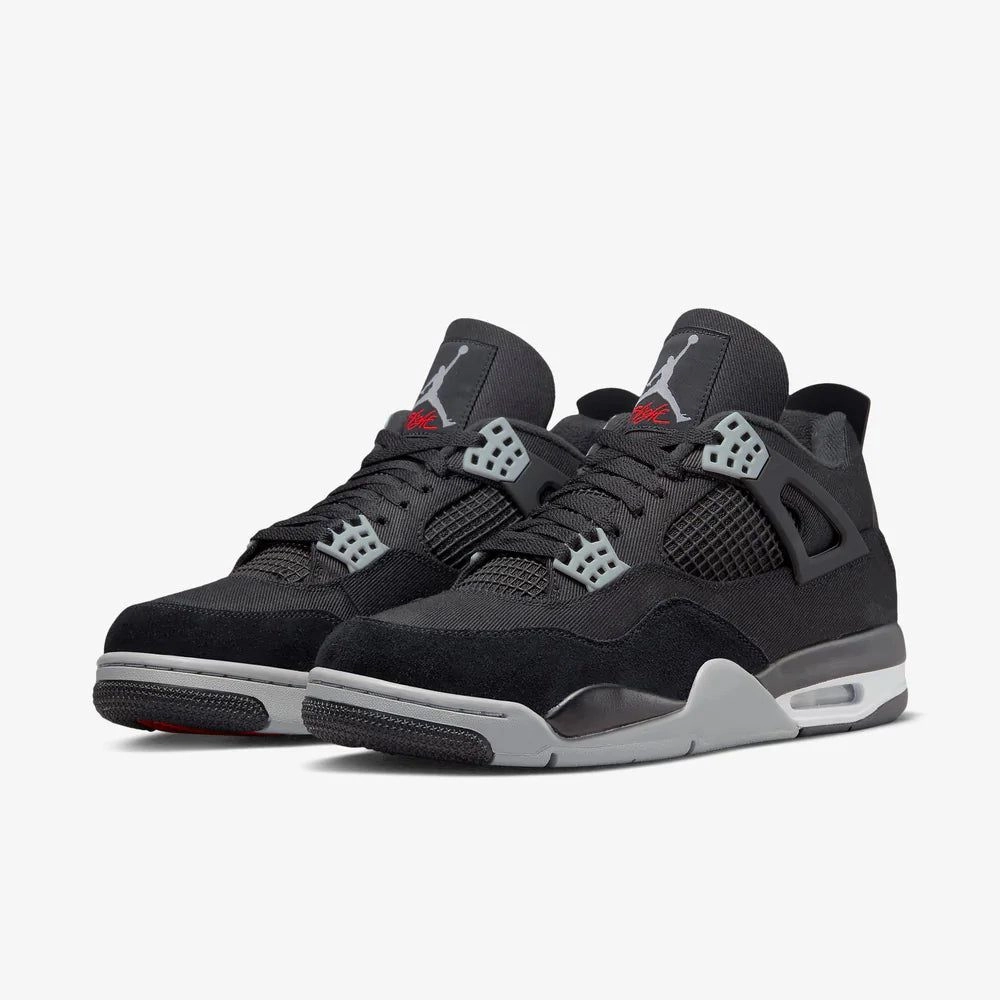 (Men's) Air Jordan 4 Retro SE 'Black Canvas' (2022) DH7138-006 Air Jordan 4 Visible Air Unit Sneakers