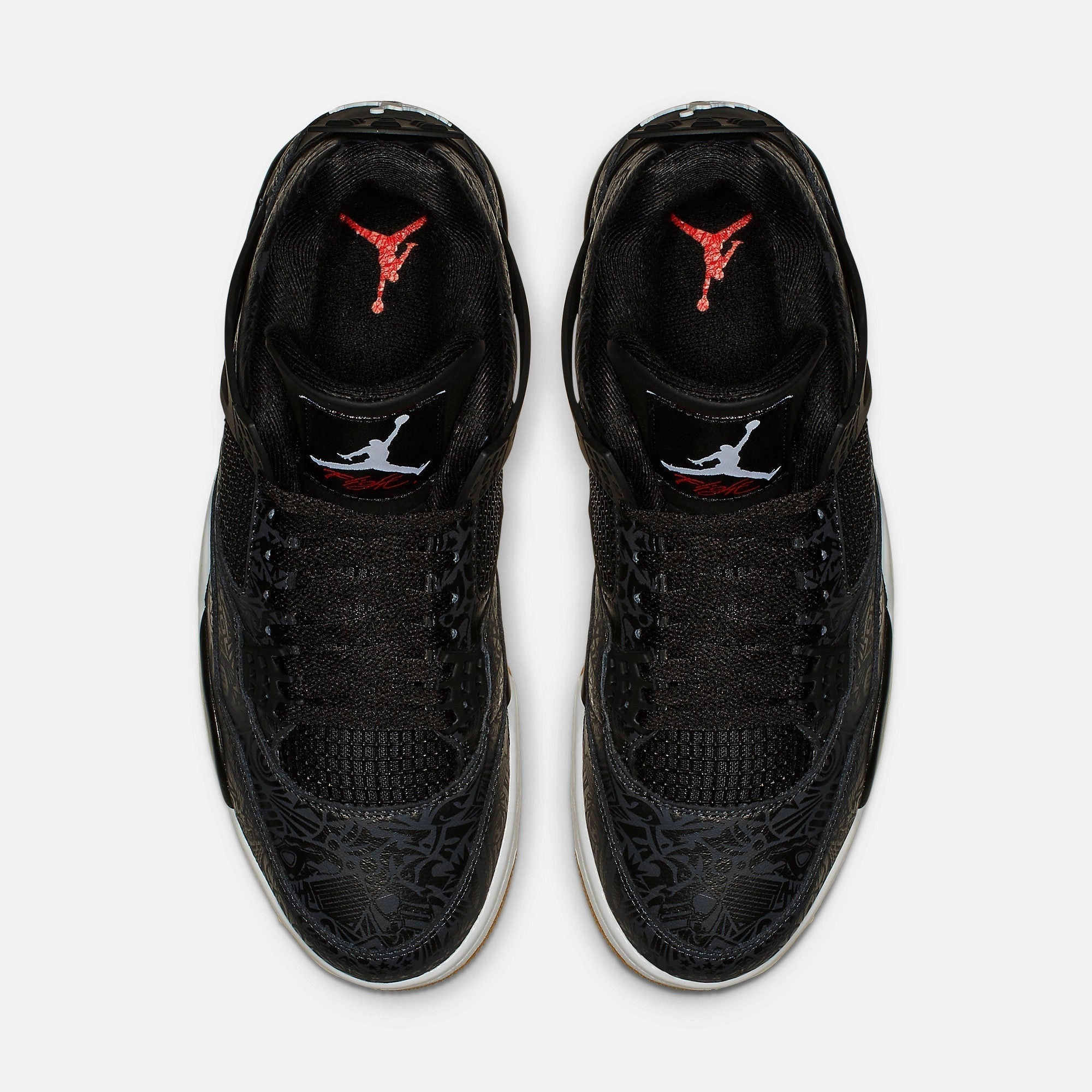 (Men's) Air Jordan 4 Retro SE 'Laser Black / Gum' (2019) CI1184-001 Air Jordan 4 Visible Air Unit Sneakers