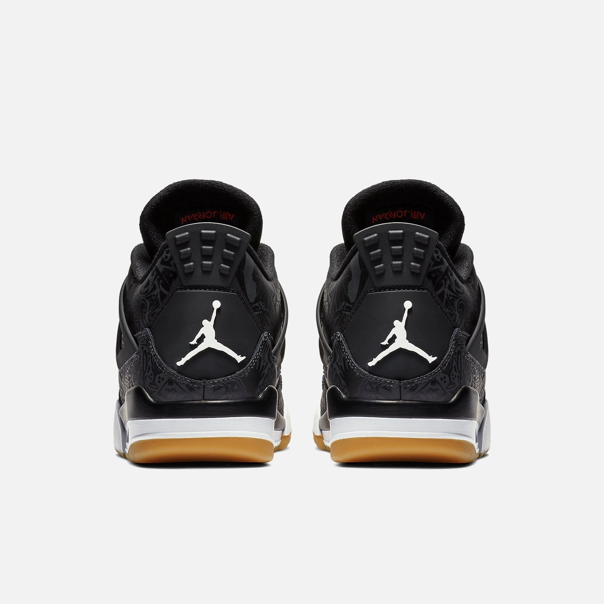 (Men's) Air Jordan 4 Retro SE 'Laser Black / Gum' (2019) CI1184-001 Air Jordan 4 Visible Air Unit Sneakers