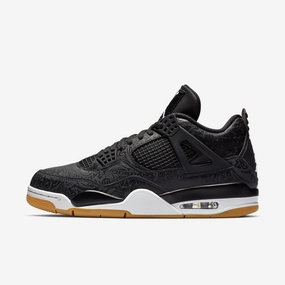 (Men's) Air Jordan 4 Retro SE 'Laser Black / Gum' (2019) CI1184-001 Air Jordan 4 sneakers with visible air unit