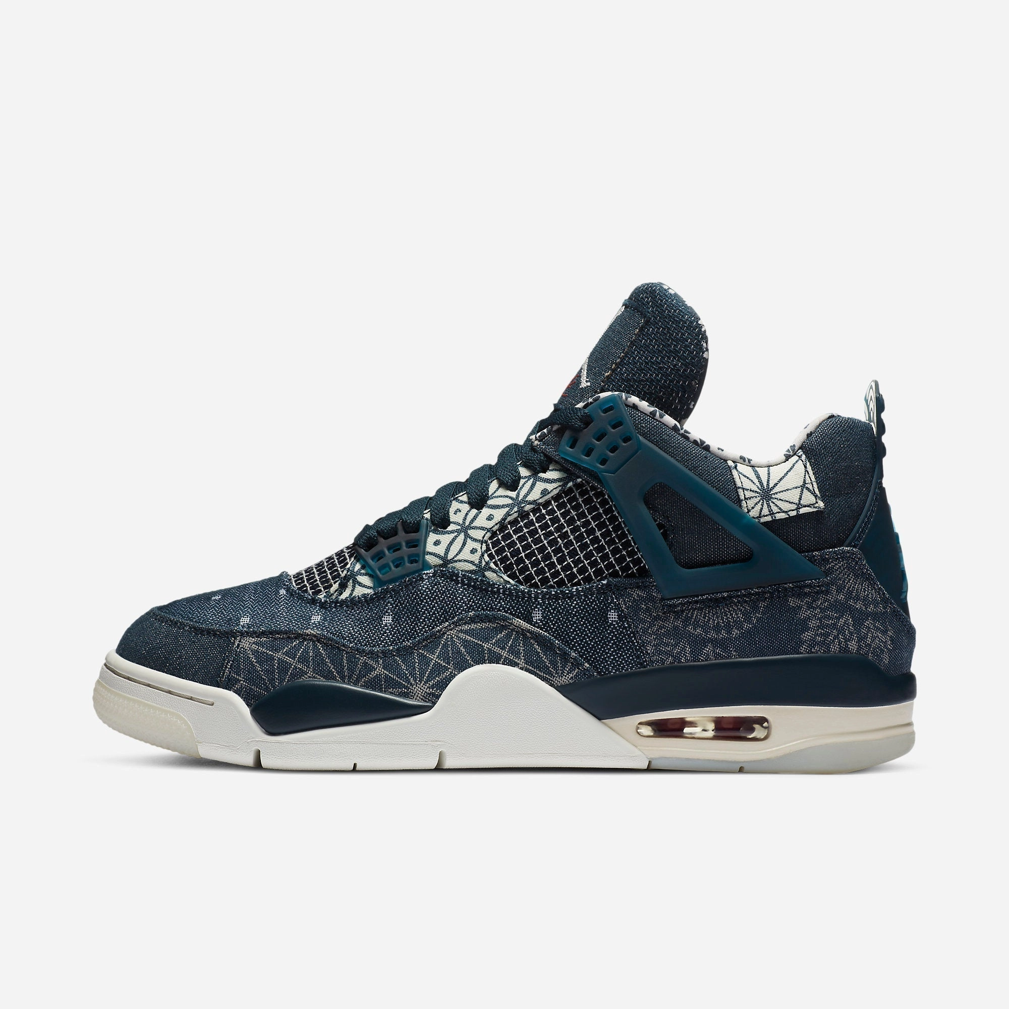 (Men's) Air Jordan 4 Retro SE 'Sashiko' (2020) CW0898-400 Air Jordan 4 sneakers with visible air unit