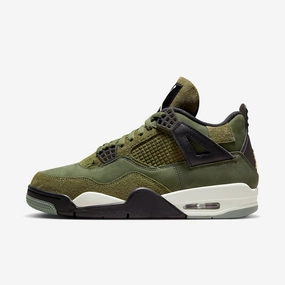 (Men's) Air Jordan 4 Retro SE Craft 'Medium Olive Canvas' (2023) FB9927-200 Air Jordan 4 sneakers with visible air unit